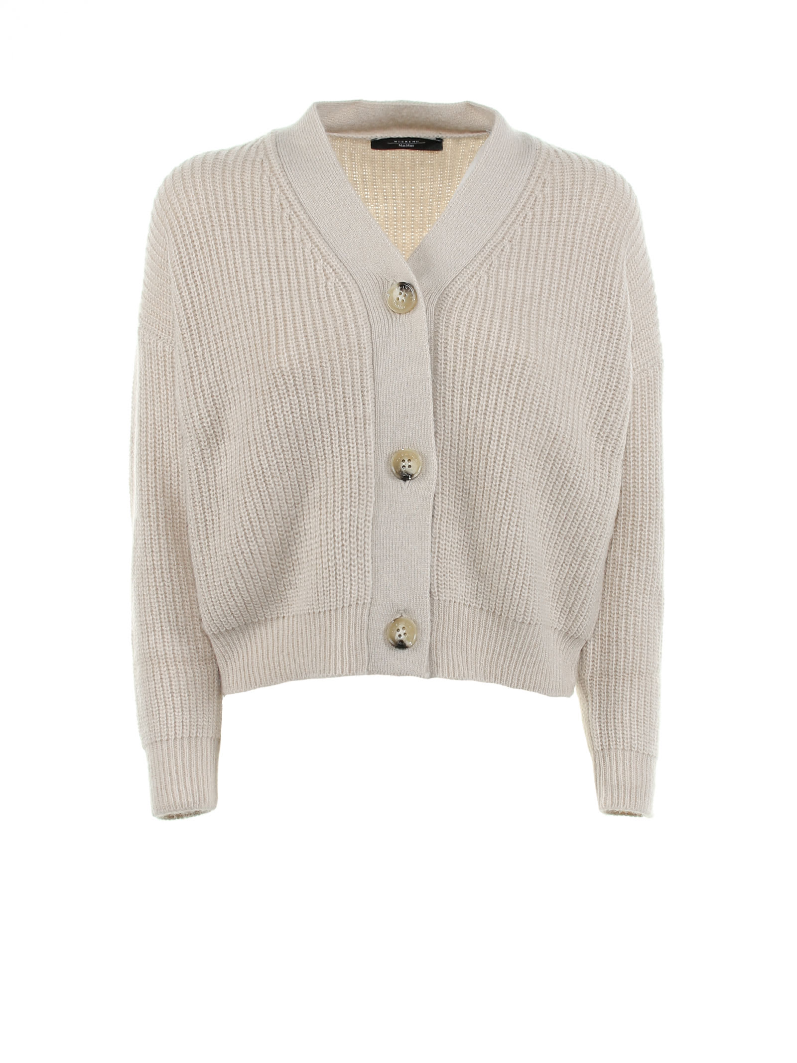Weekend Max Mara Falla Sweater With Three Buttons In Beige