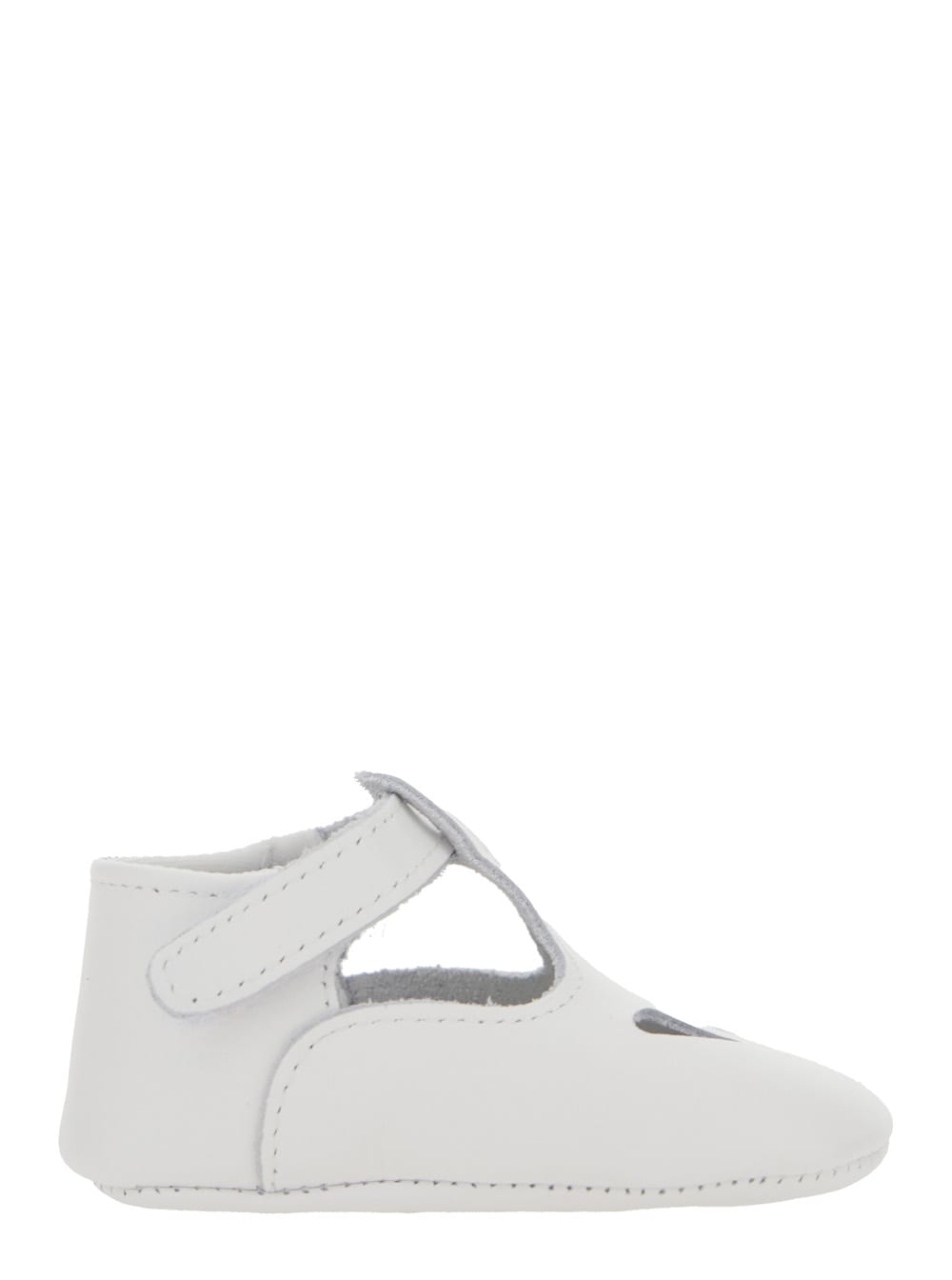Il Gufo White Baby Shoe In Nappa Leather In White