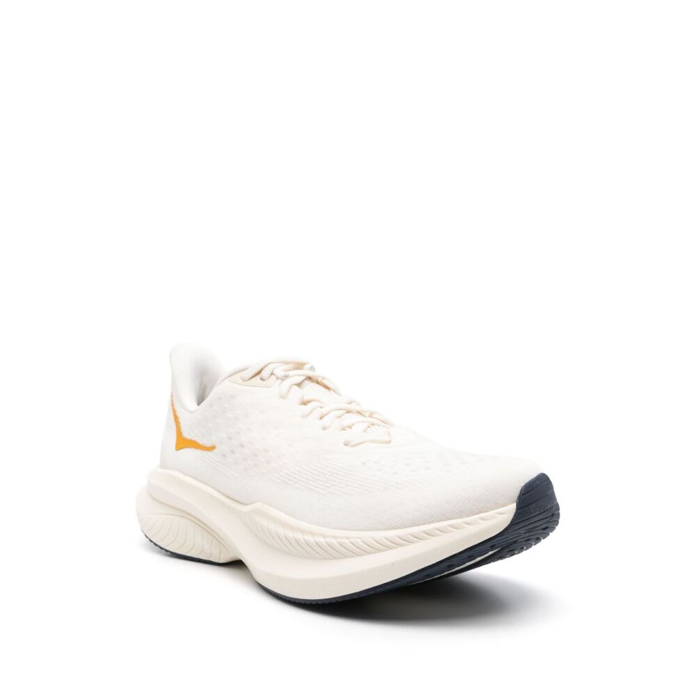 Hoka Mach 6 Sneakers In White/orange