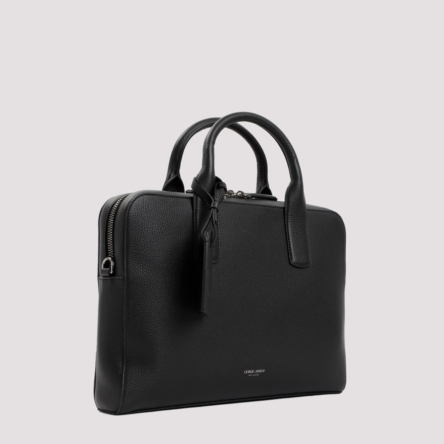 Giorgio Armani Briefcase Bag In Black