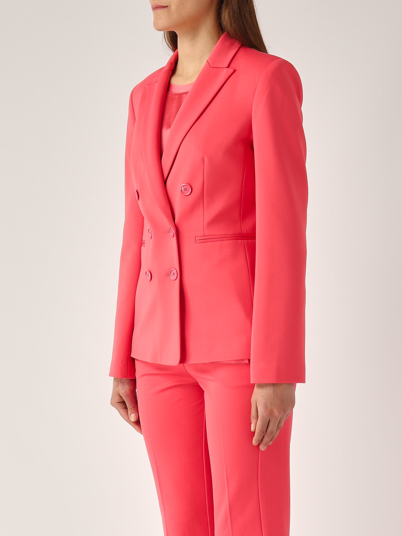 Pinko Alexia Giacca Punto Stoffa Scuba Blazer In Corallo