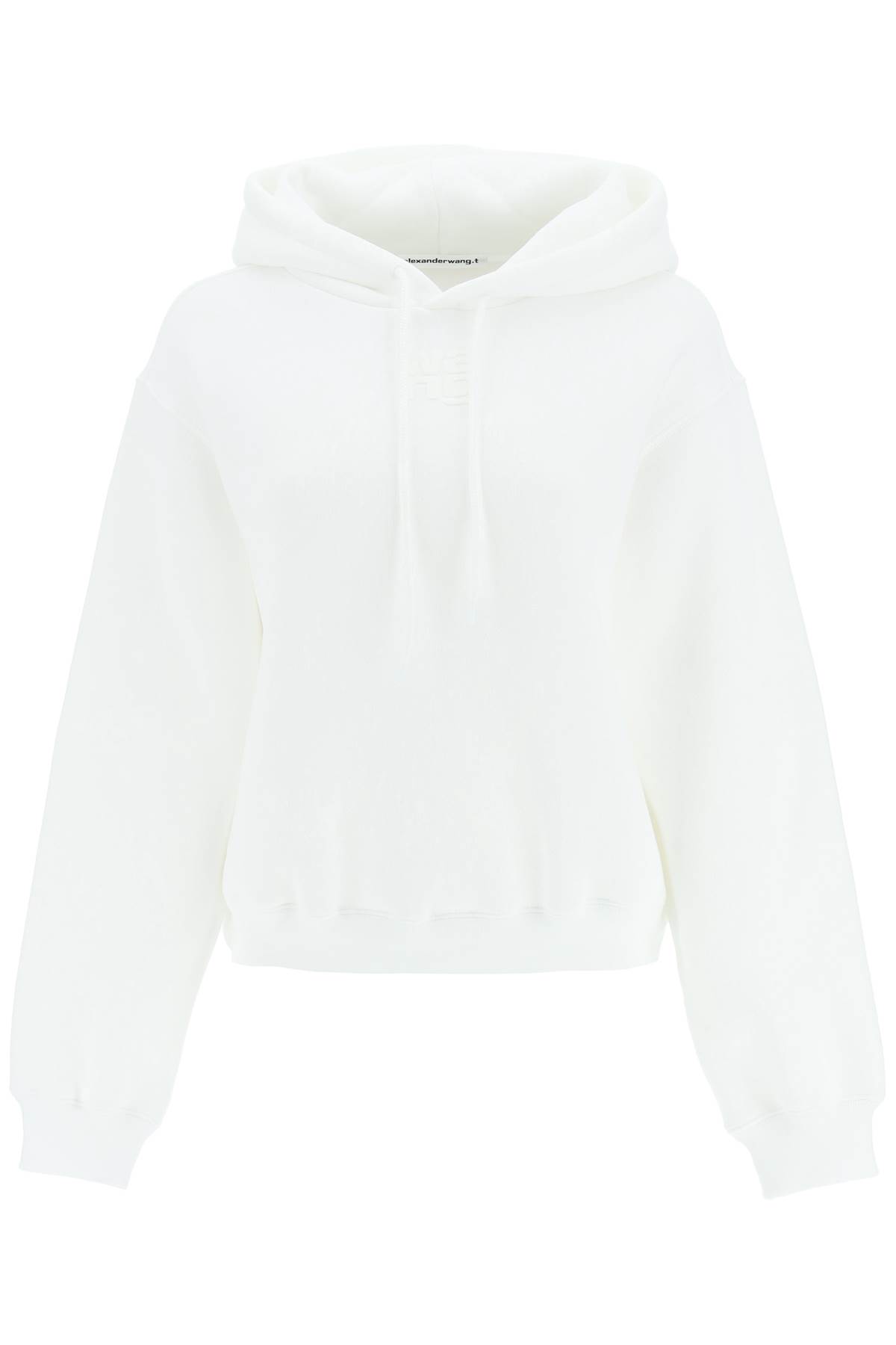 Shop Alexander Wang Logo Hoodie In White (white)