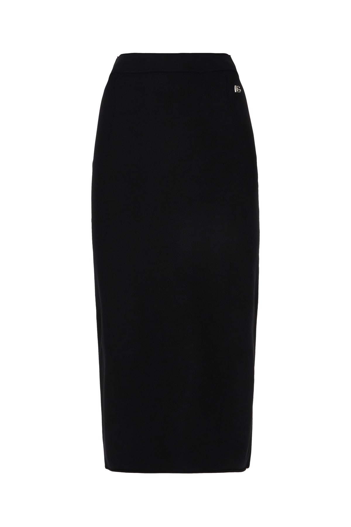 Dolce & Gabbana Black Stretch Viscose Blend Skirt In Nero