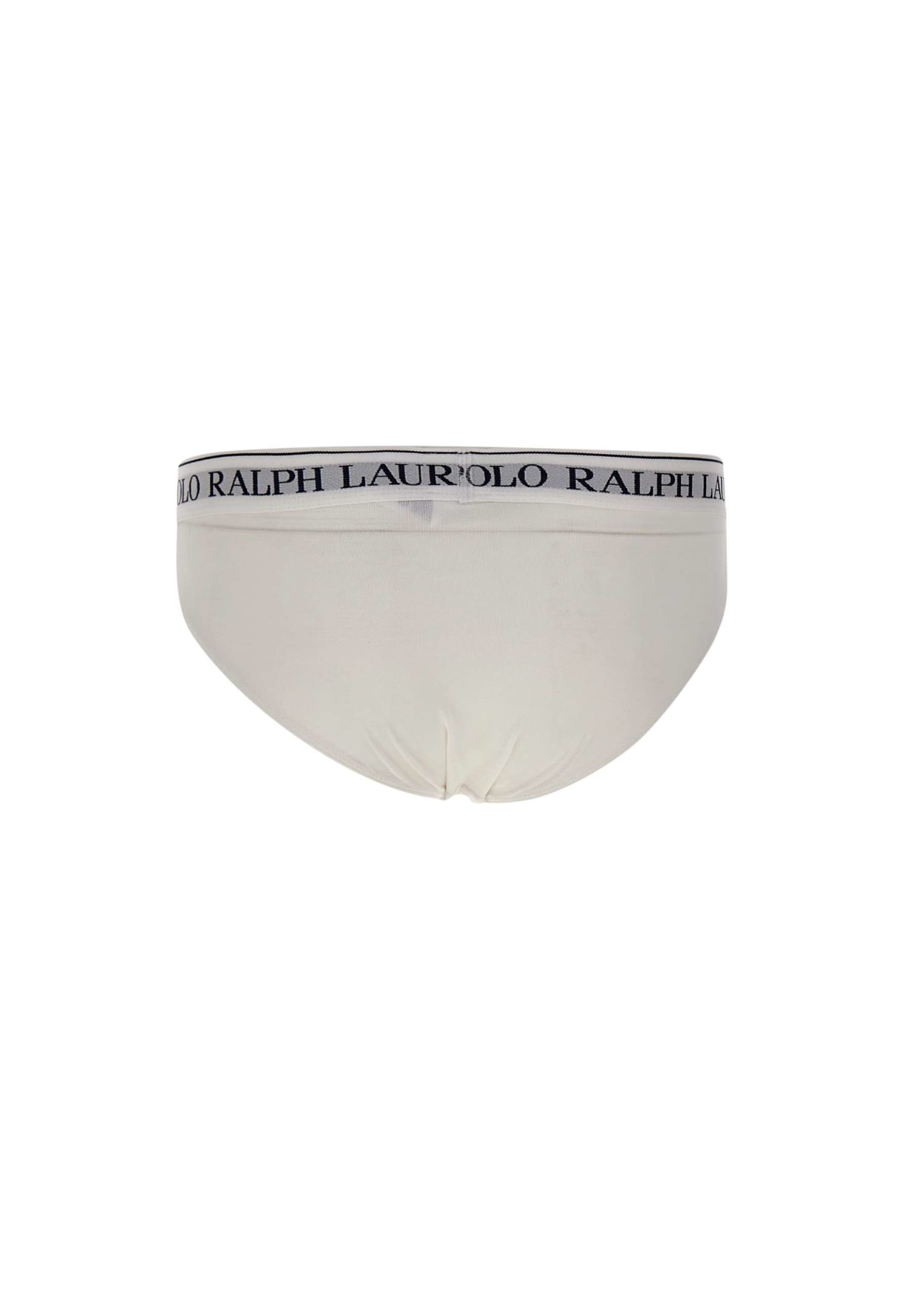 Polo Ralph Lauren Logo Band Three-pack Briefs In White