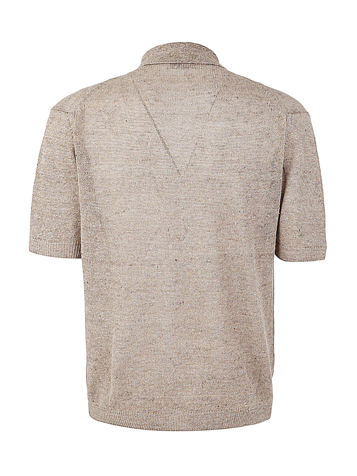 Shop Filippo De Laurentiis Short Sleeve Over Shirt In Beige