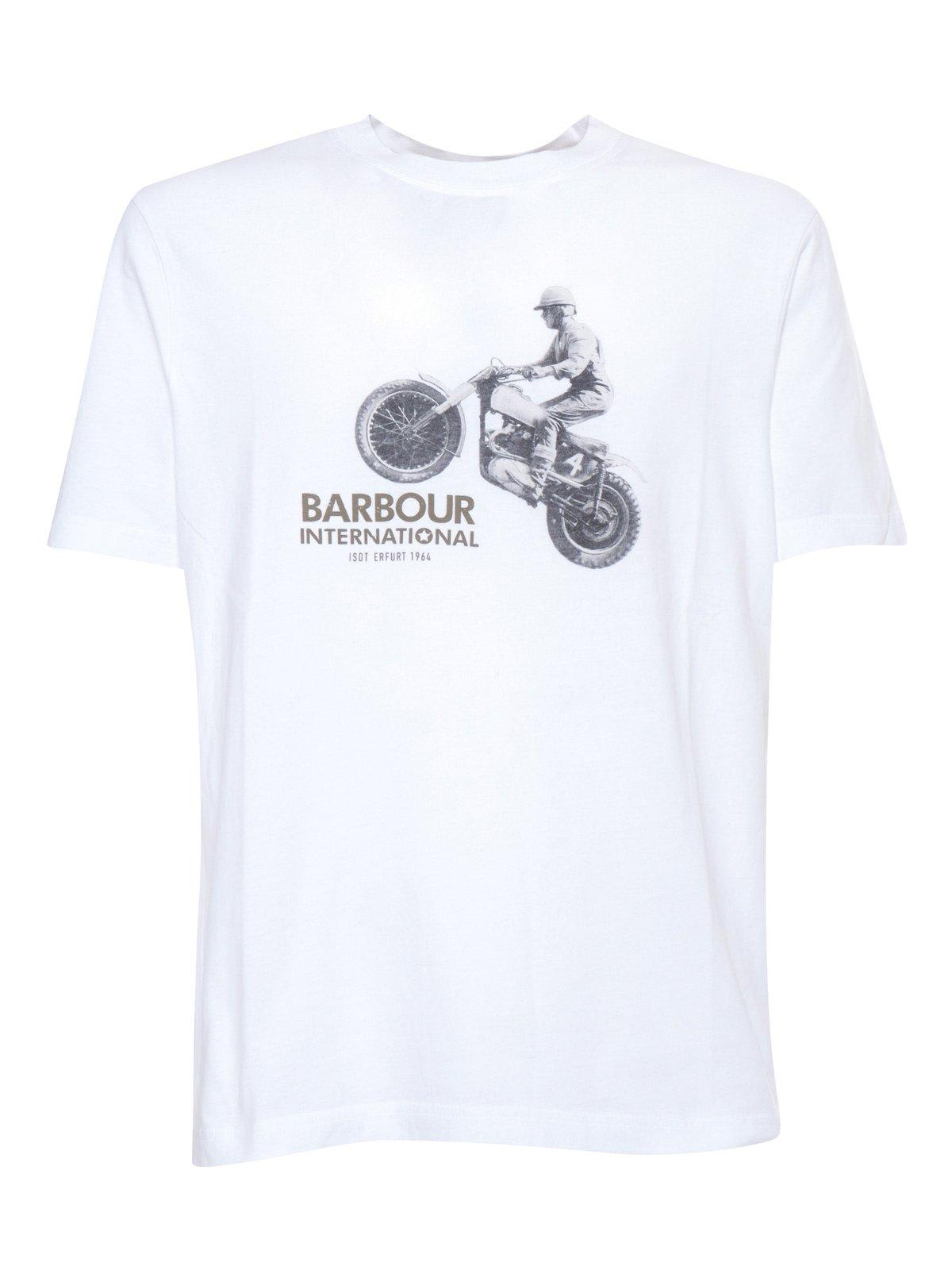 BARBOUR INTERNATIONAL GRAPHIC-PRINTED CREWNECK T-SHIRT