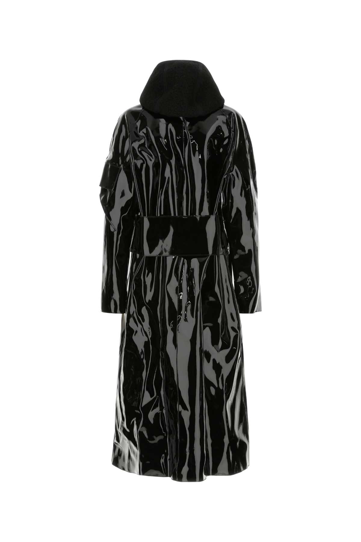 Shop Alyx Black Fabric Paint Rain Coat In Blk0001