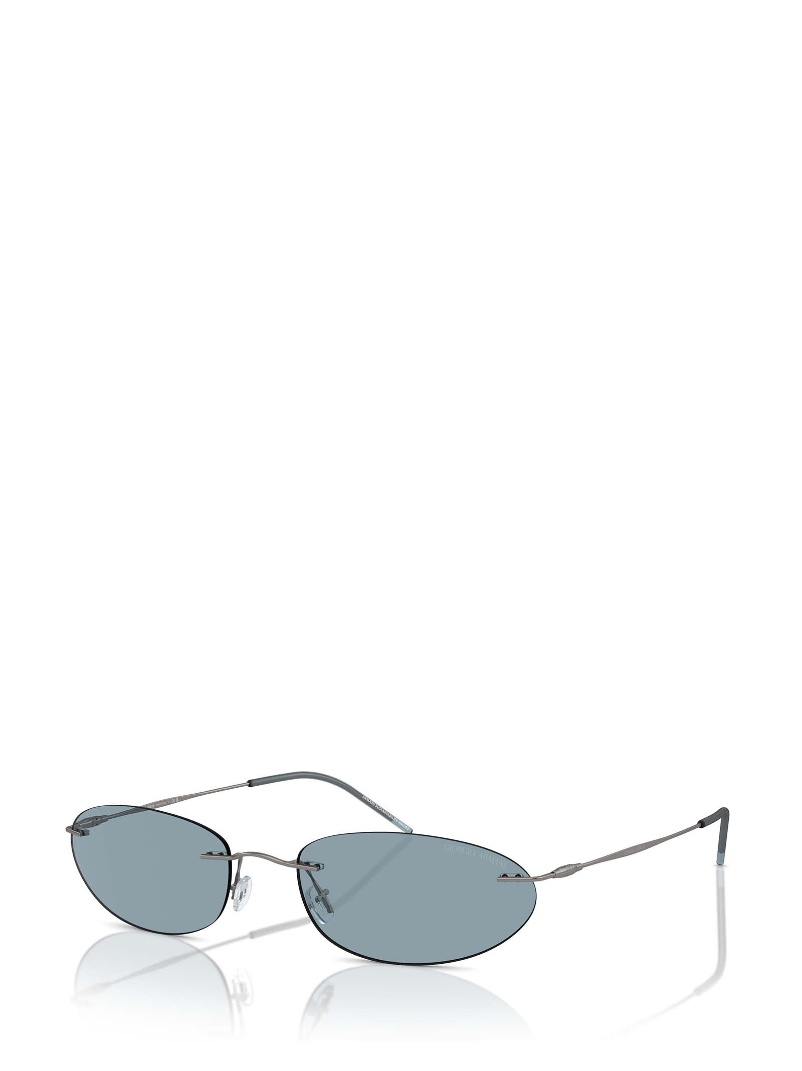 Shop Giorgio Armani Ar1508m Matte Gunmetal Sunglasses