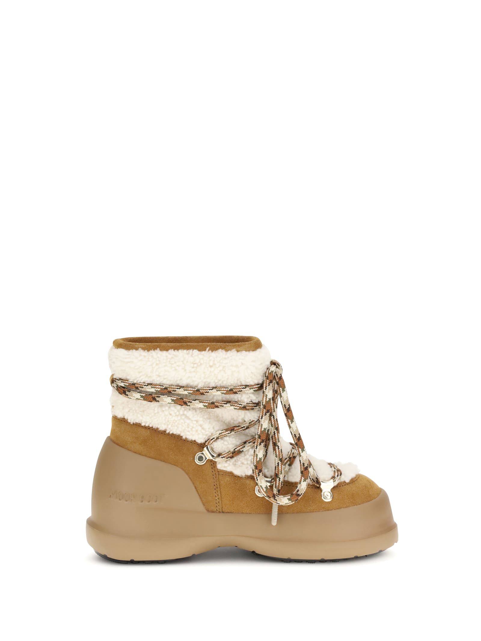 Moon Boot Luna Shearling Ankle Boots In Brown