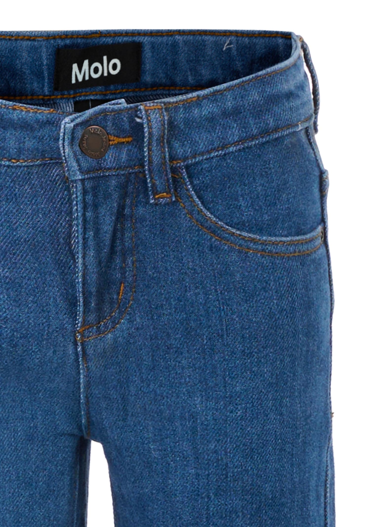 Molo Blue Jeans For Girl In Blue