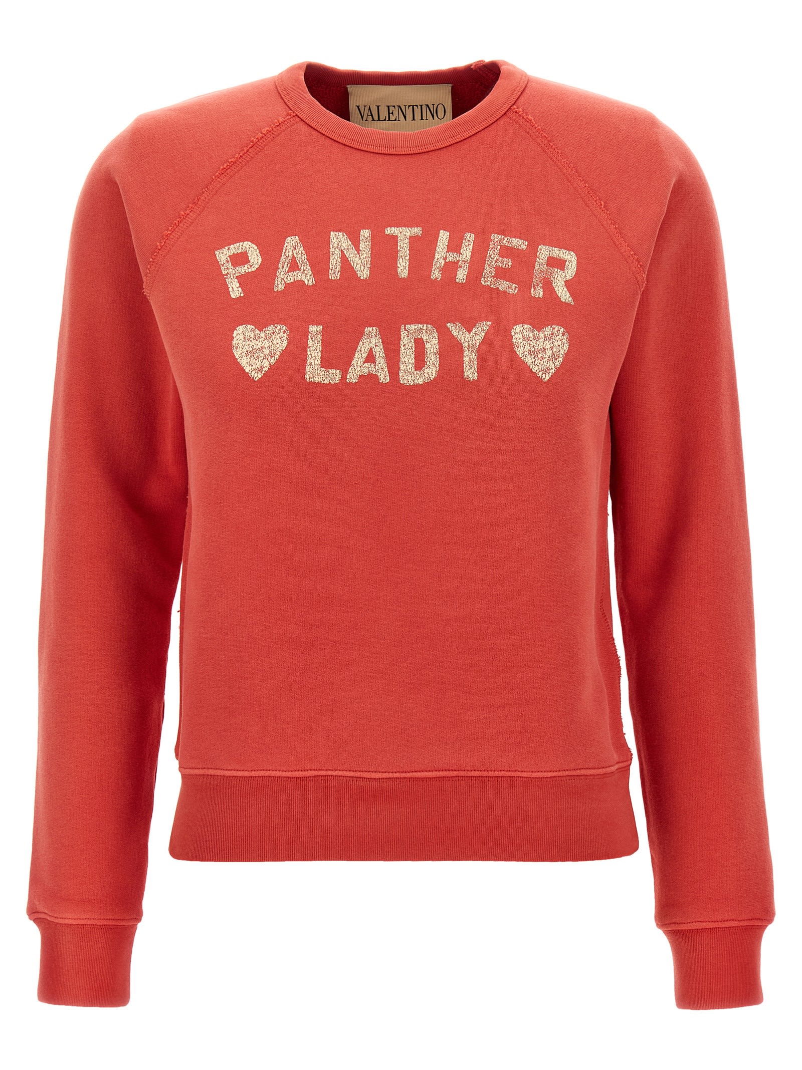 Valentino Garavani Panther Lady Sweatshirt In Red