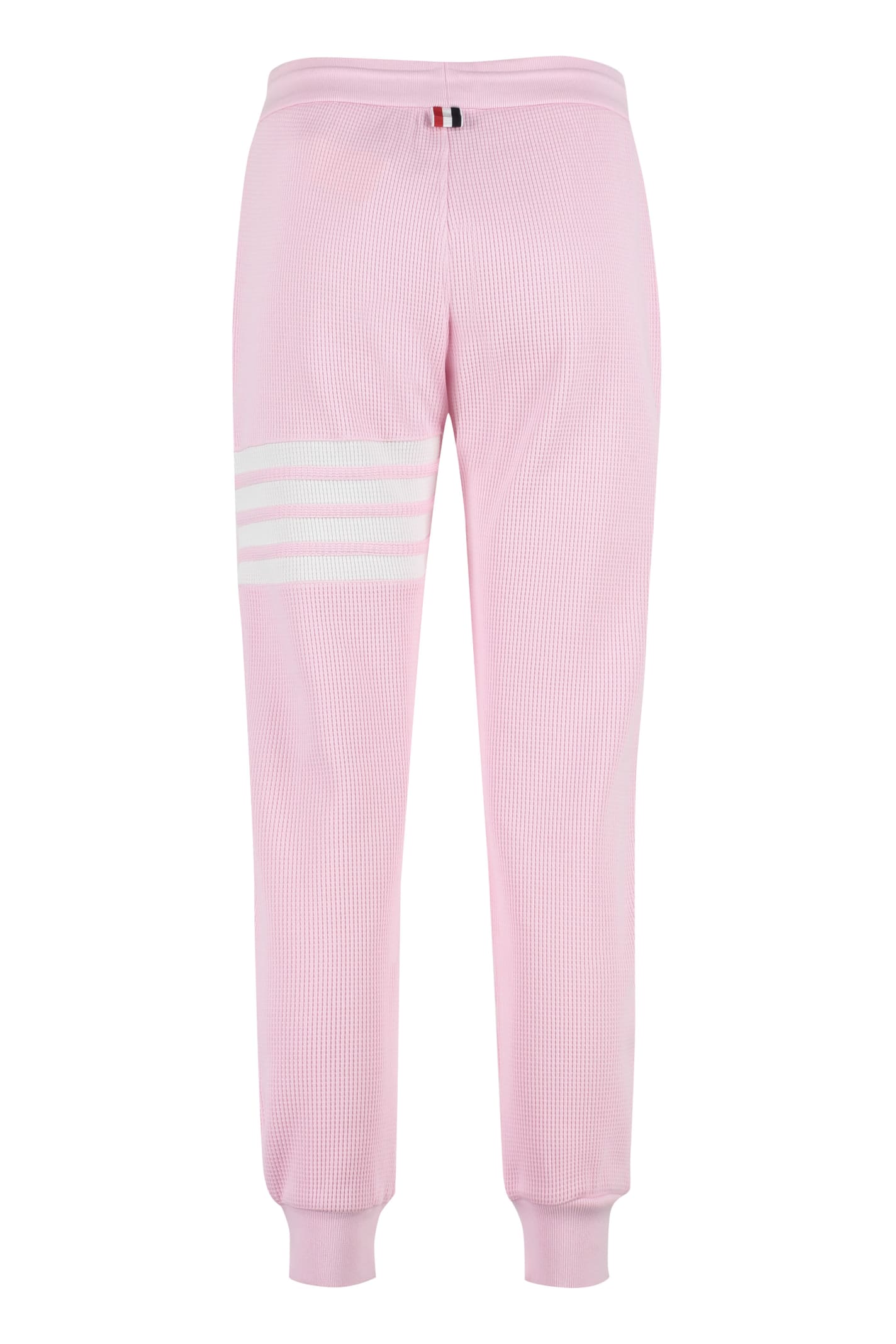Thom Browne Cotton Piqué Trousers In Pink