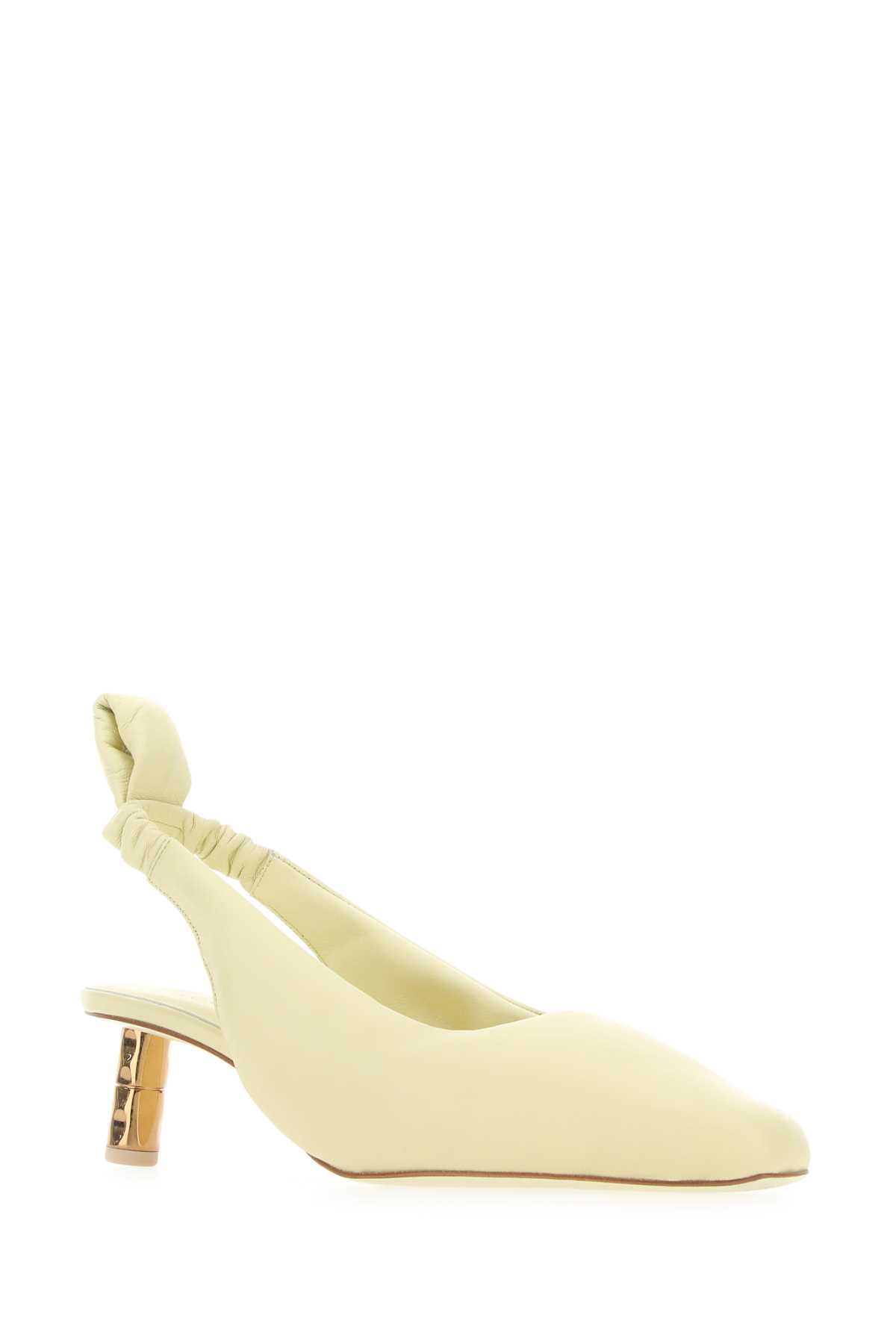 Shop Boyy Pastel Yellow Nappa Leather Puffy Pumps In Palelime