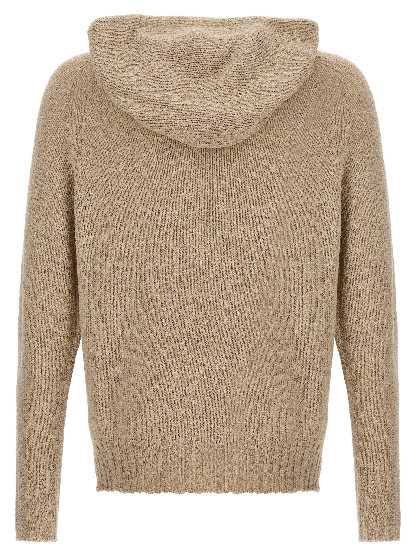 Ma'ry'ya Hooded Sweater In Brown