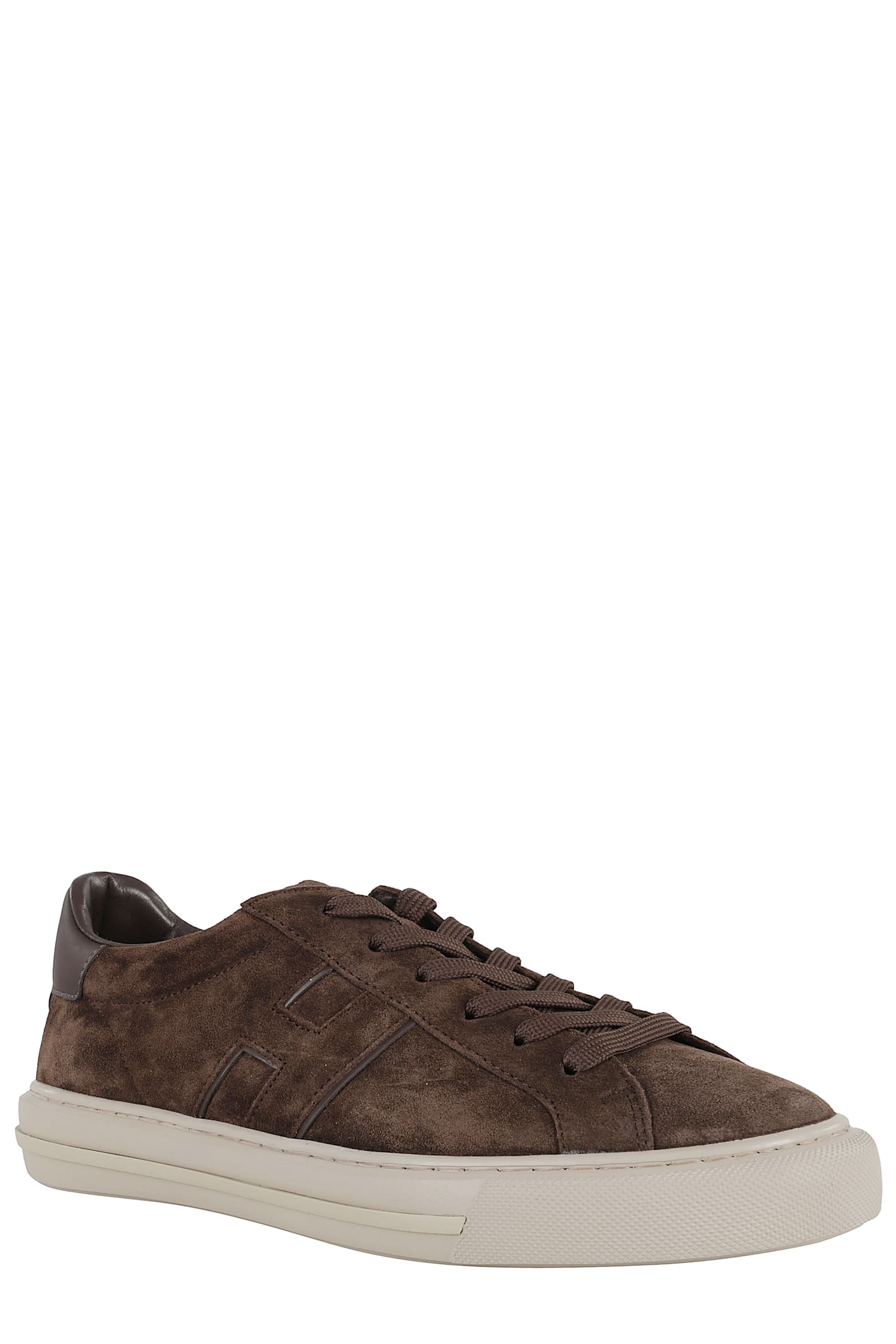 Hogan H691 Lace-up Sneakers With Suede Upper And Memory Foam Comfort In Brown