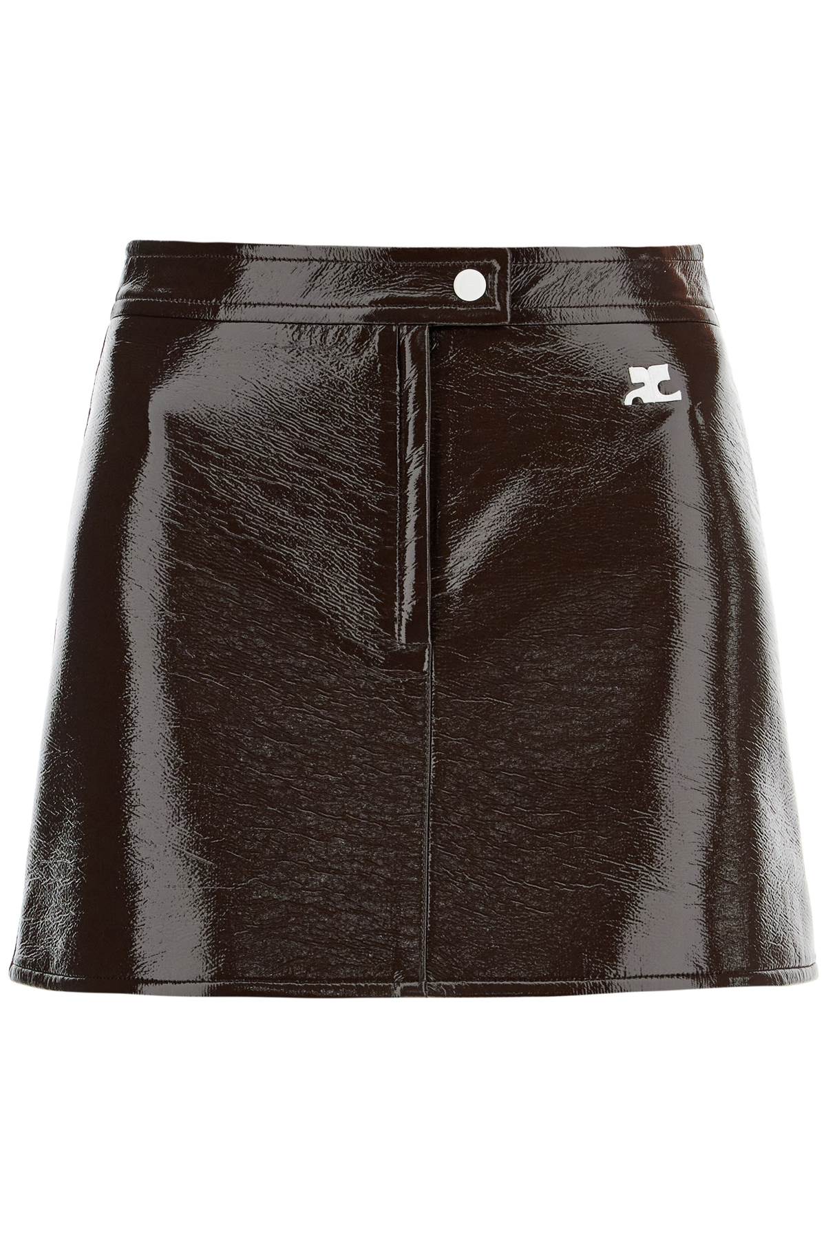 Courrèges Re-edition Vinyl Effect Mini Skirt