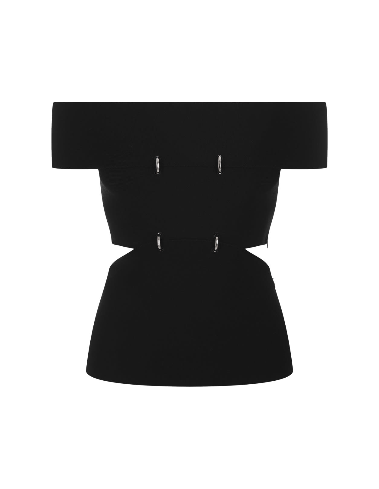 Alexander Mcqueen Lex Sliced Top Ld32 In Black