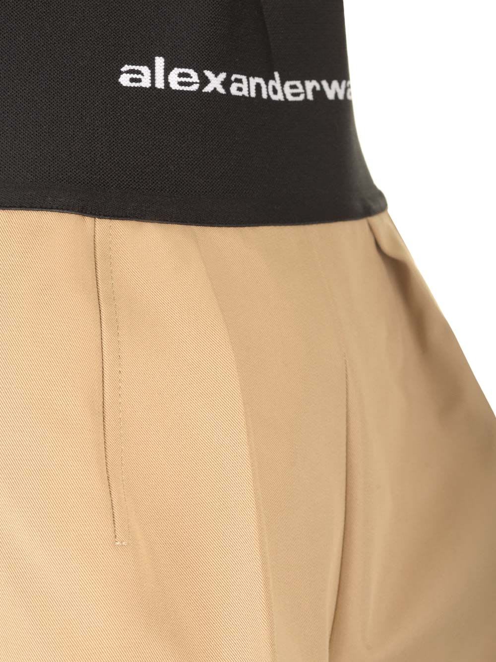 Shop Alexander Wang Safari Short In Cotton Tailoring In Beige