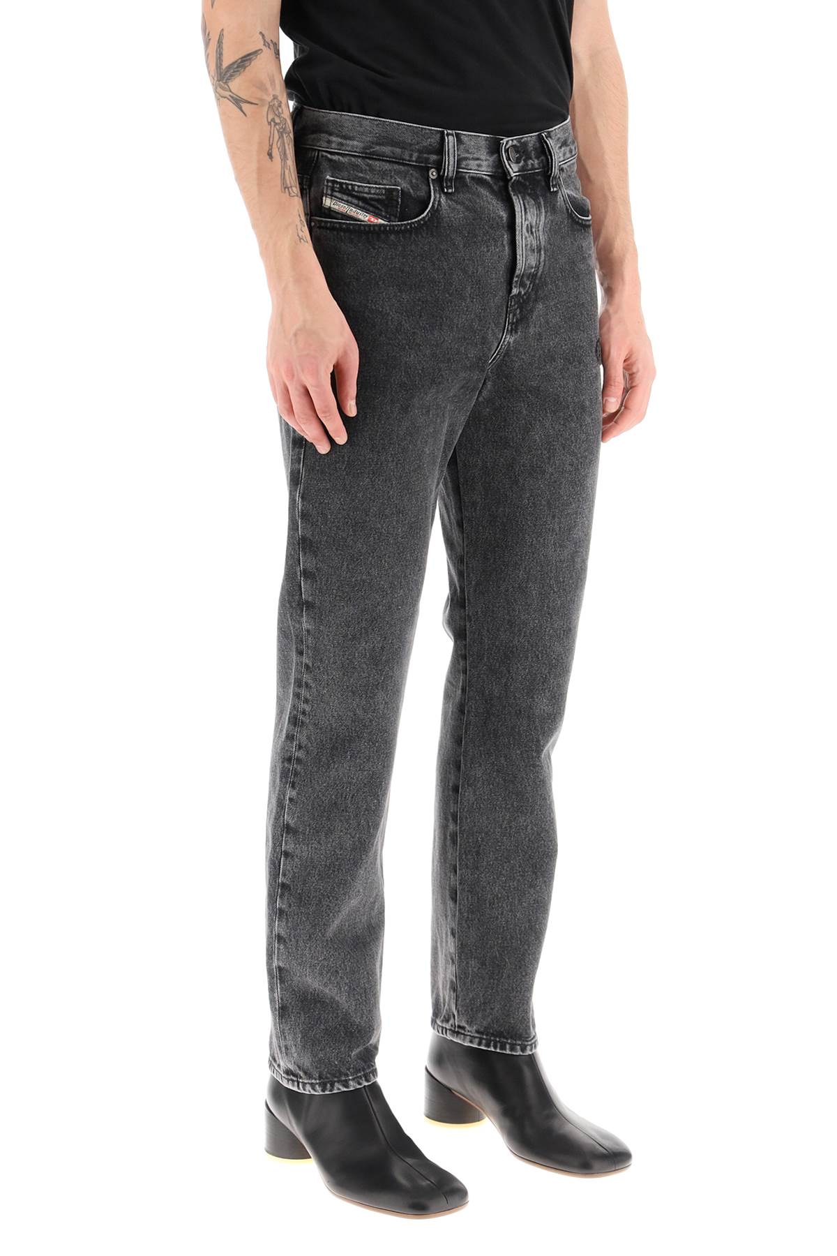 Diesel Five Pocket Jeans Featuring Embossed D Oval Logo 29 Grey Denim In Gray