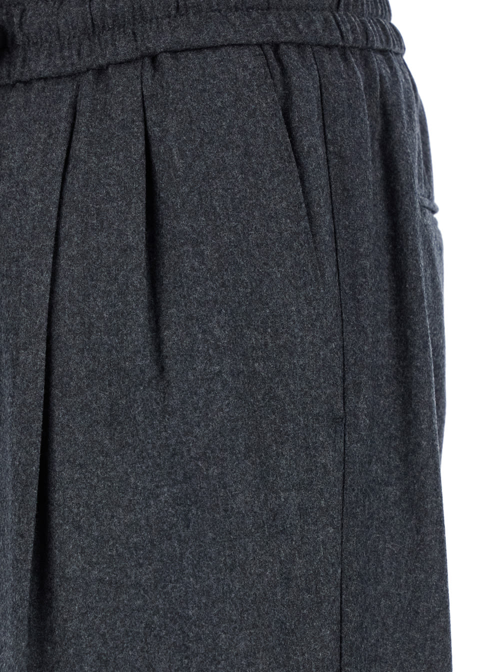 Shop Dolce & Gabbana Grey High Waist Pants In Wool Man