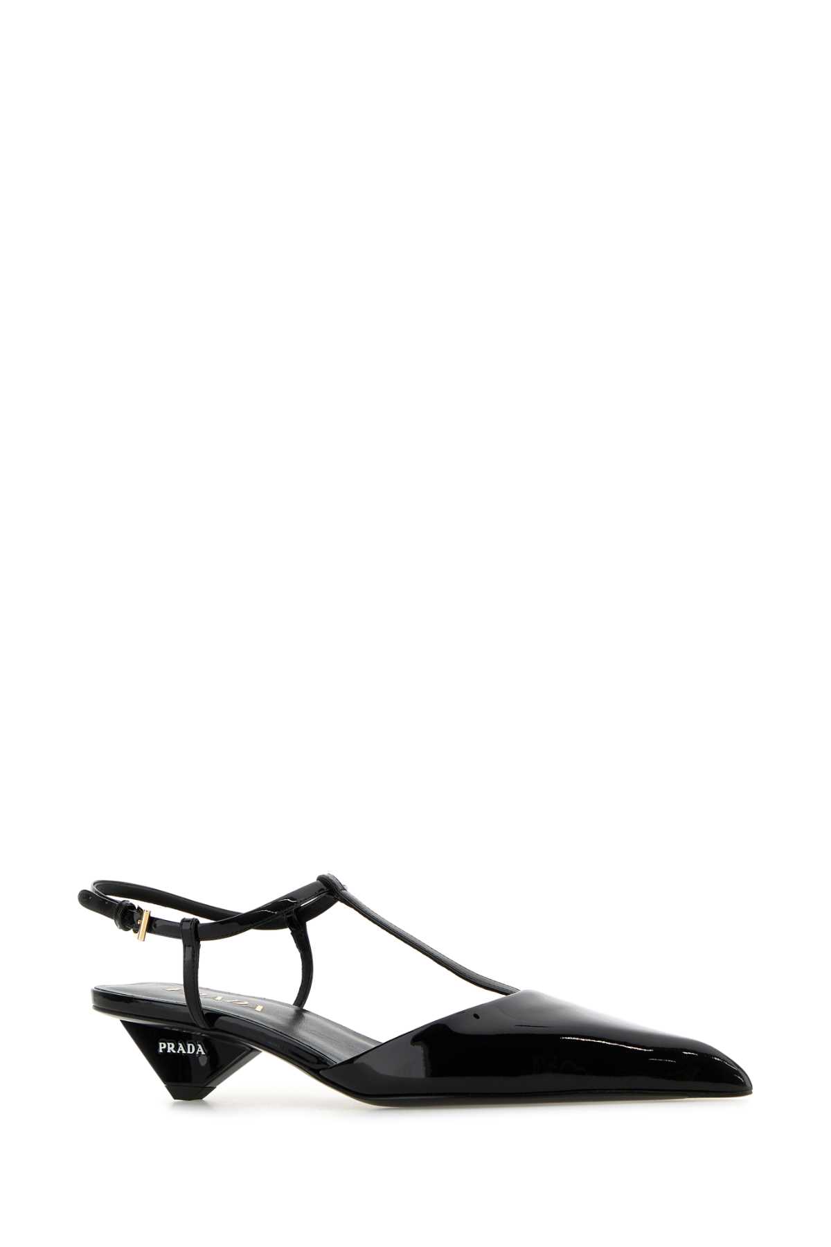 Shop Prada Black Leather Pumps In F0002