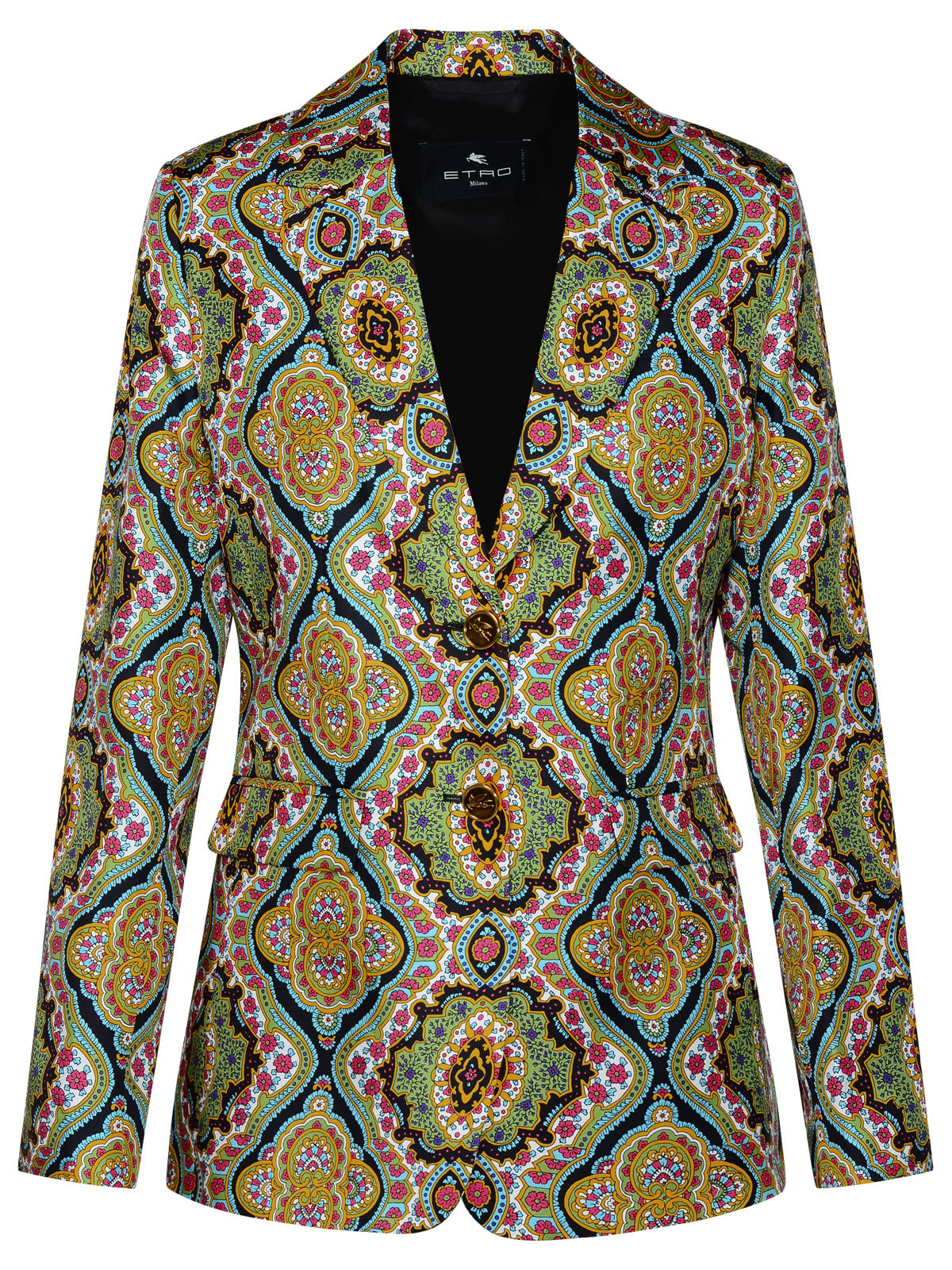 Shop Etro Multicolor Silk Blazer
