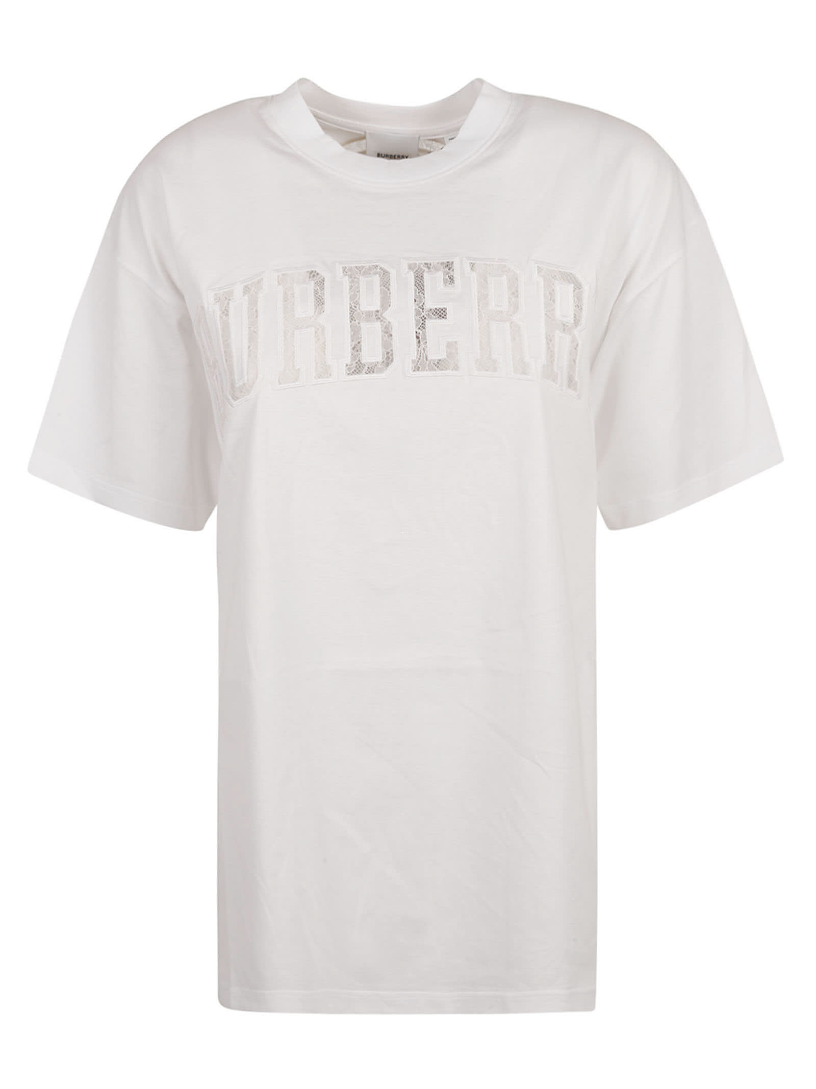 BURBERRY LOGO LACE T-SHIRT