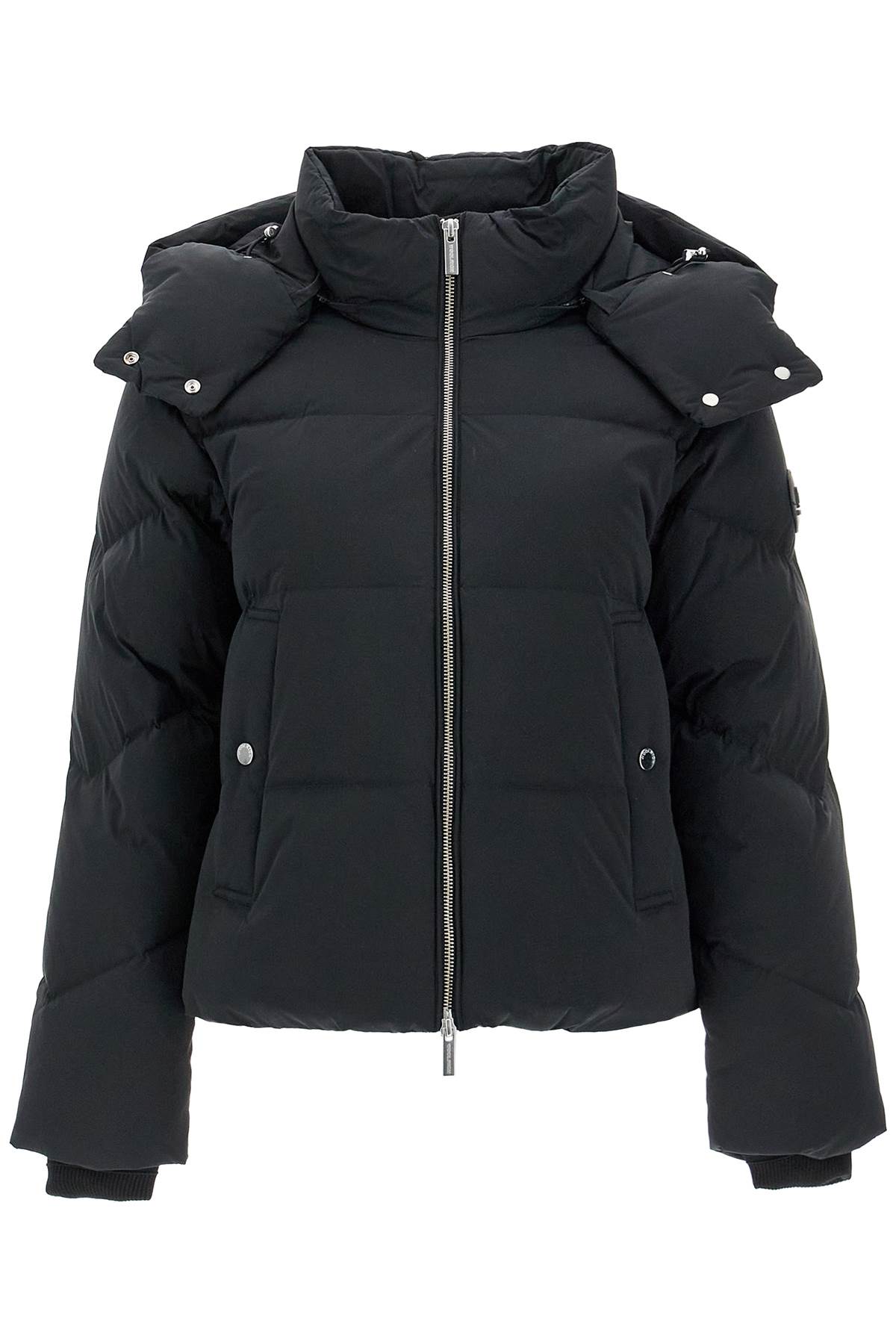 Shop Woolrich Short Alsea Down Jacket In Black (black)