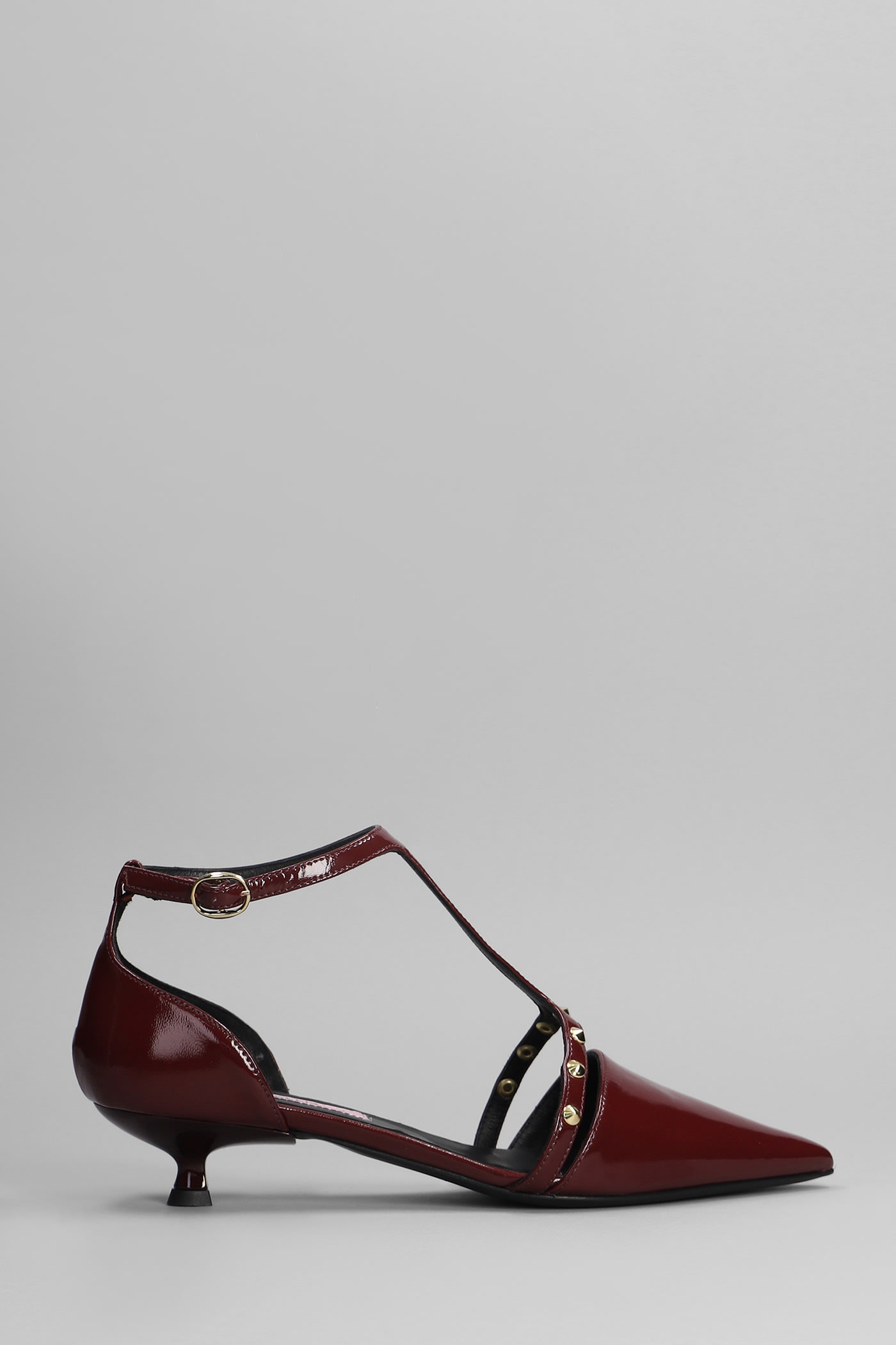 Shop Marc Ellis Pumps In Bordeaux Leather