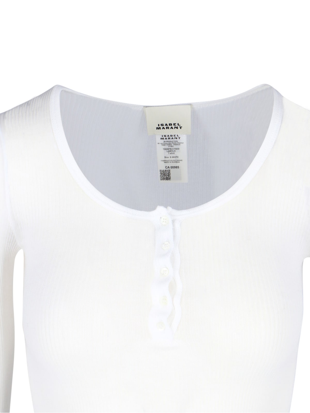 Isabel Marant Ribbed Texture Scoop Neck Long Sleeves