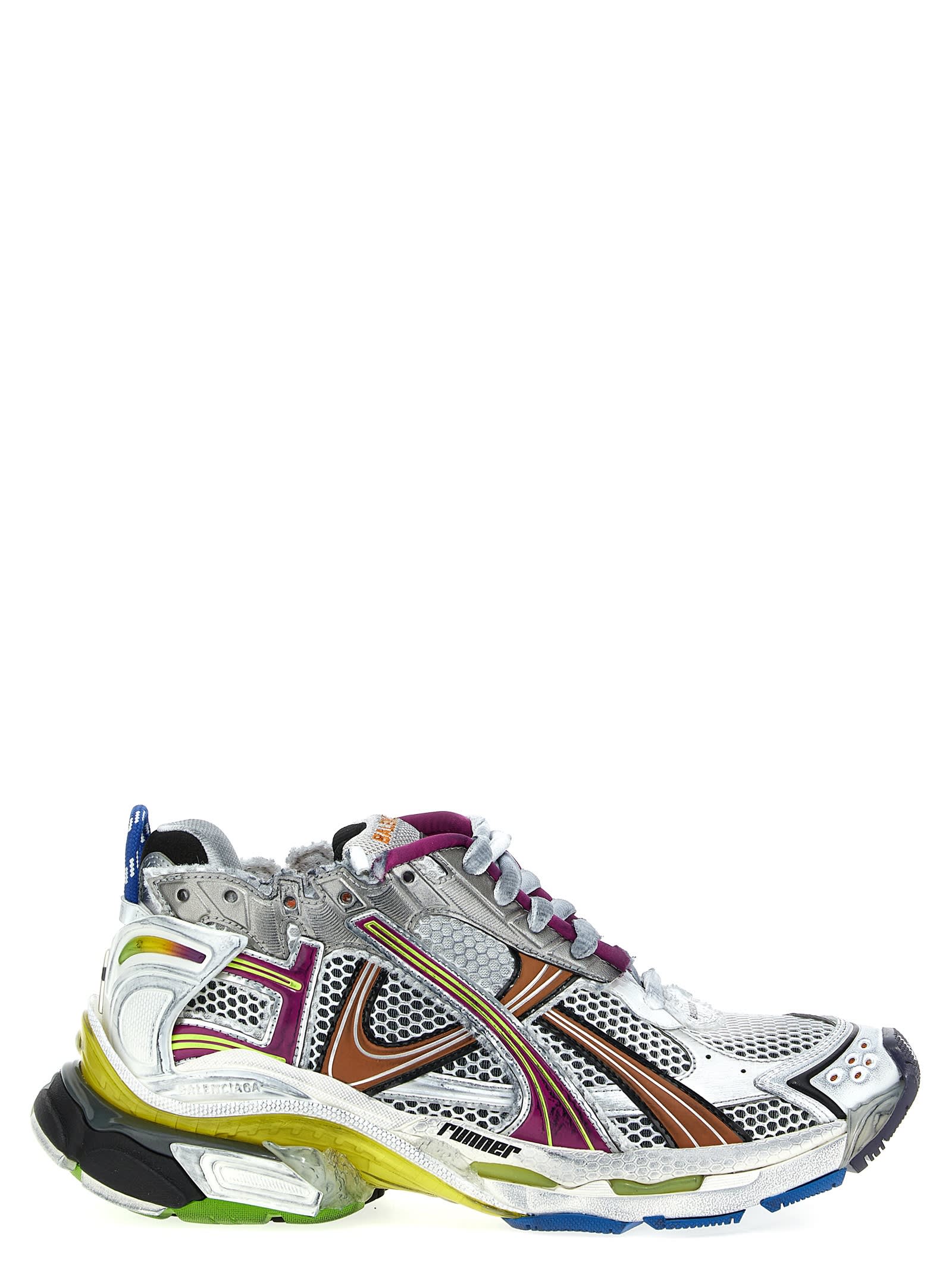 Shop Balenciaga Runner Sneakers In Multi