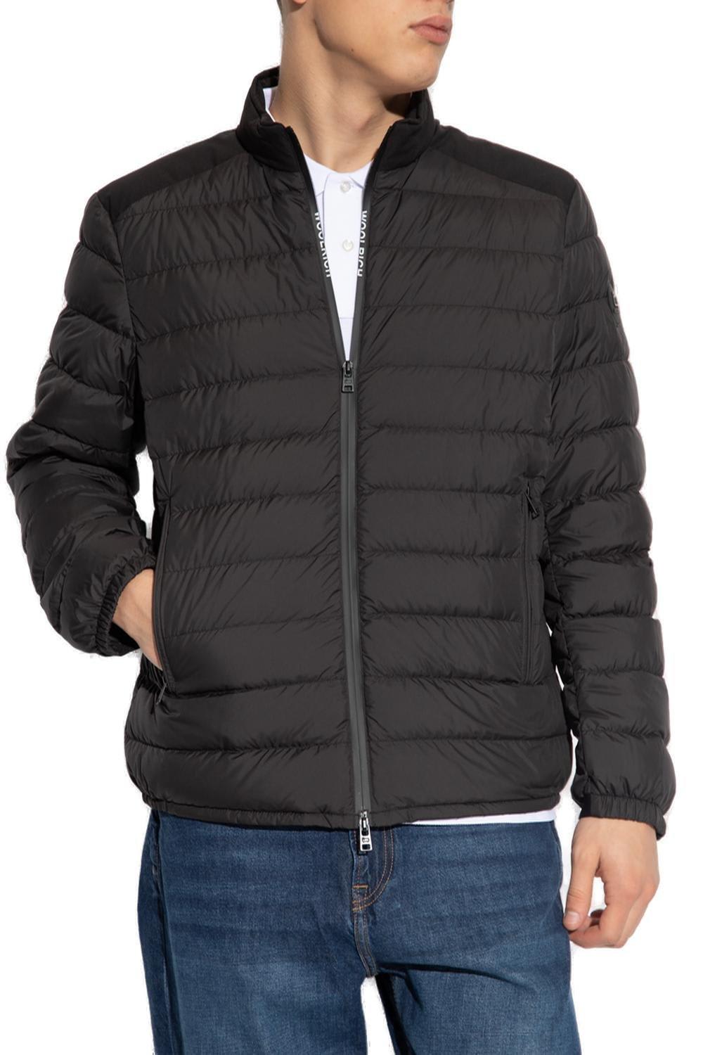 Shop Woolrich Quilted Zipped Down Jacket In Nero