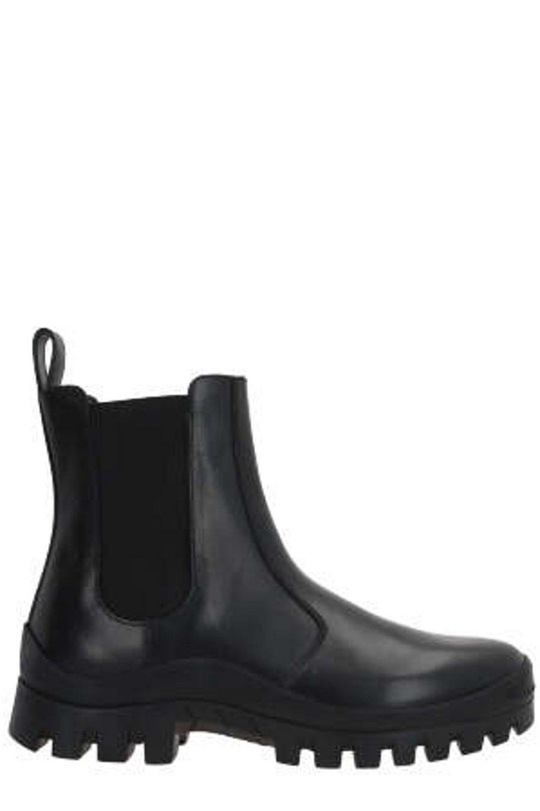Shop The Row Round Toe Ankle Boots In Blk Black