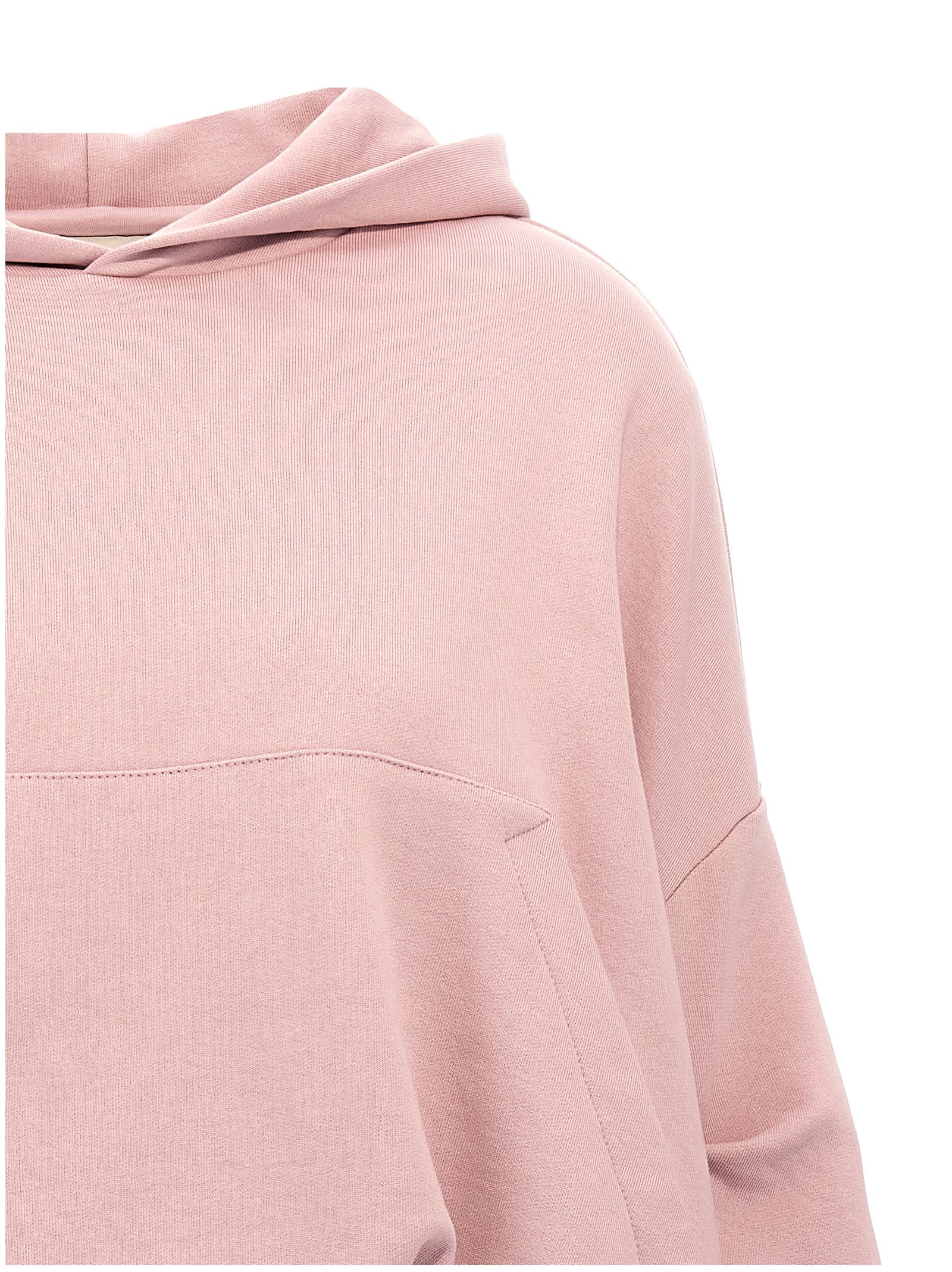 Dries Van Noten Oversized Draped Hooded Sweatshirt In Pink