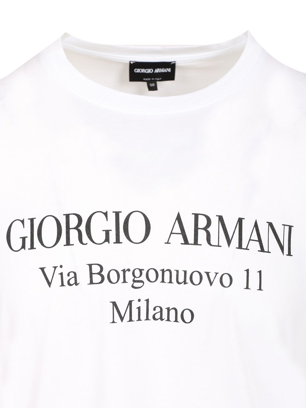 Giorgio Armani Men Cotton T-shirt In White