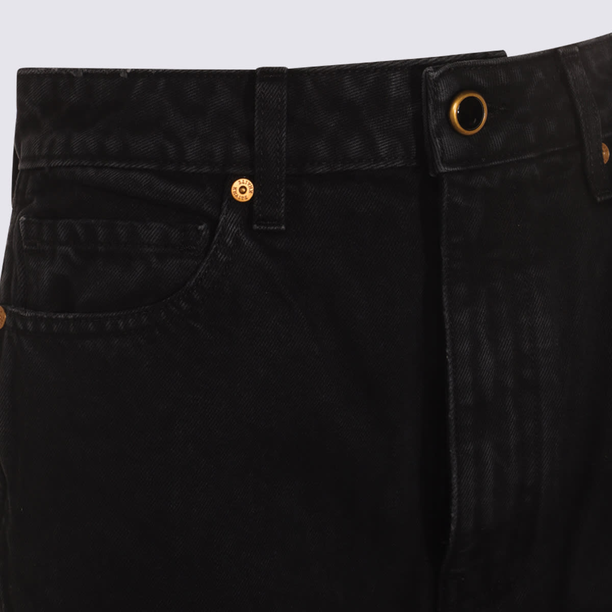 Khaite Black Cotton Jeans In Black