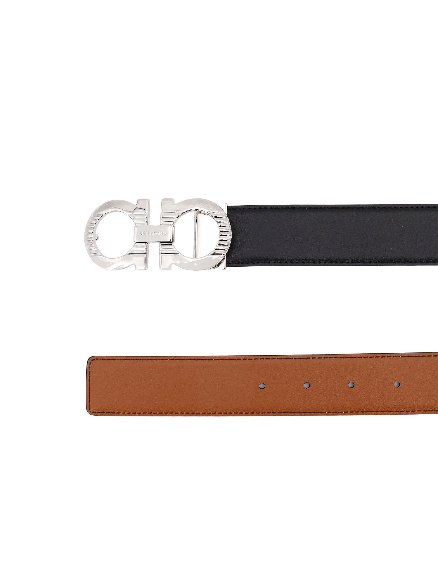 Shop Ferragamo Belt In Black