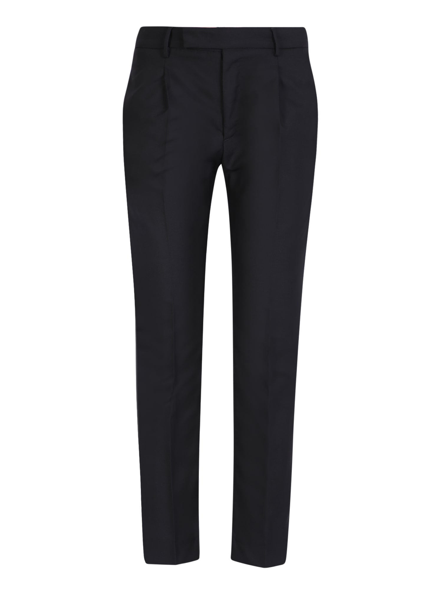 Pt01 Black Skinny Tailored Trousers