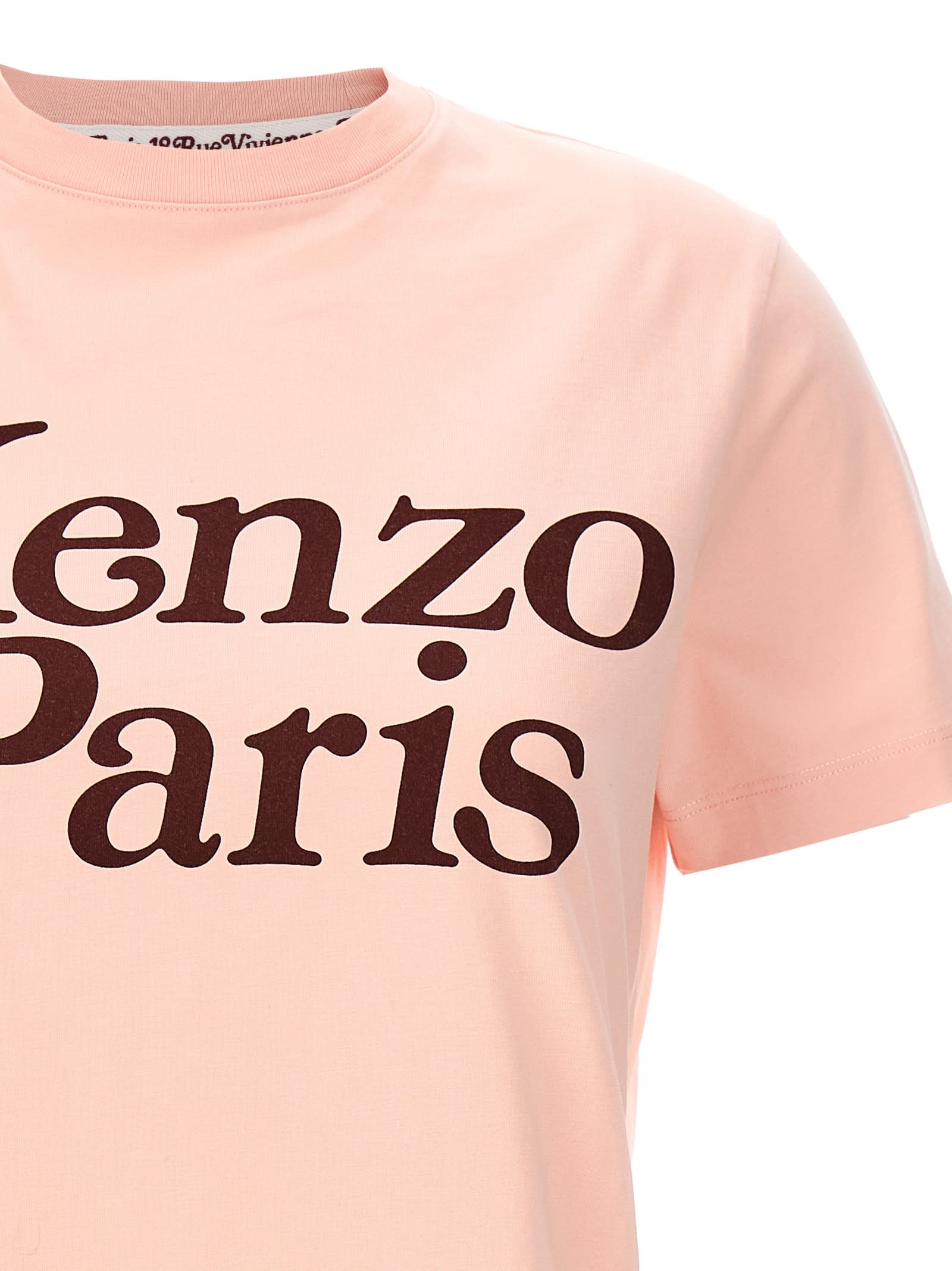 Shop Kenzo Logo T-shirt In Rosa