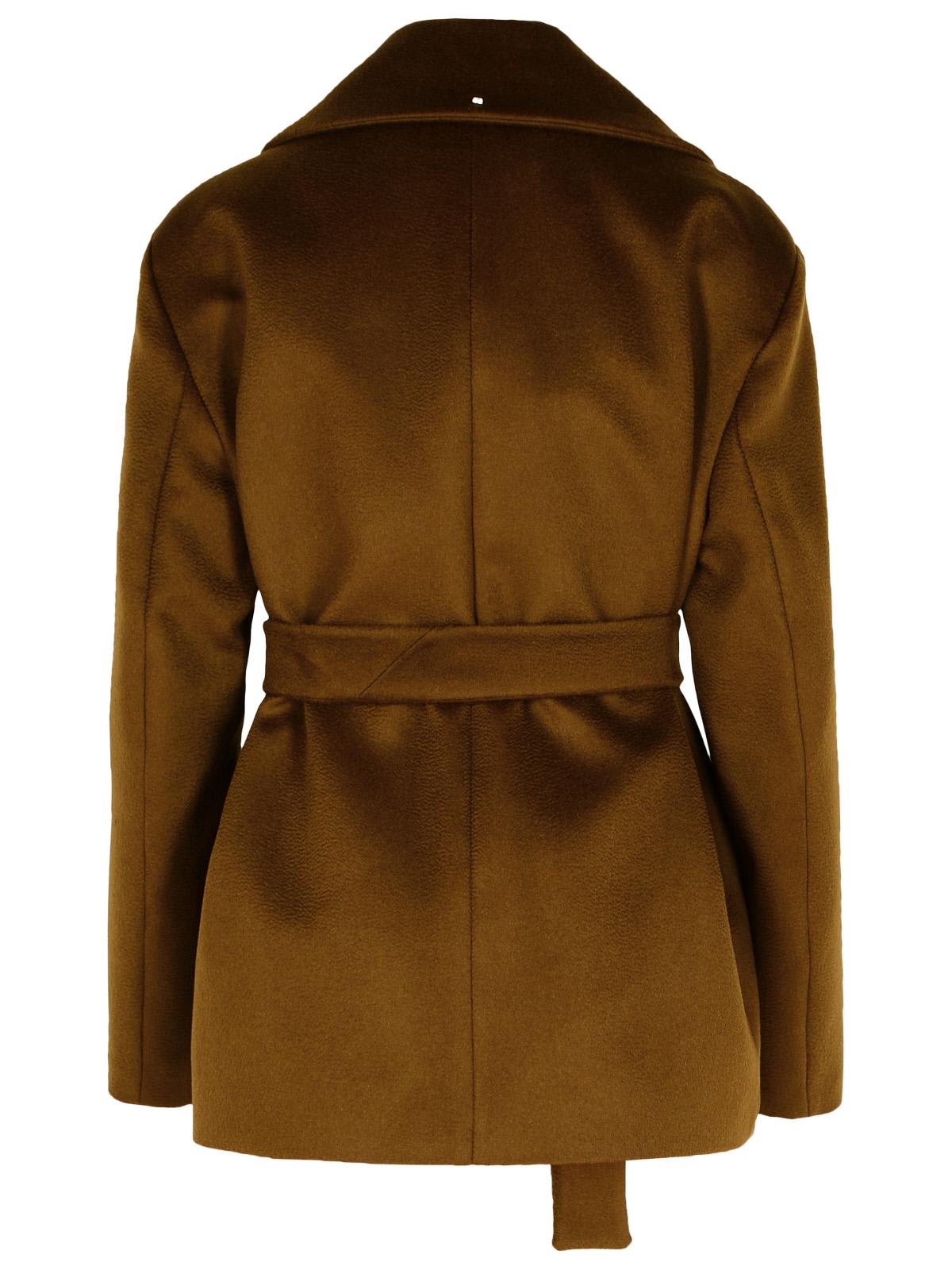 Shop Sportmax Orchis Brown Wool Coat