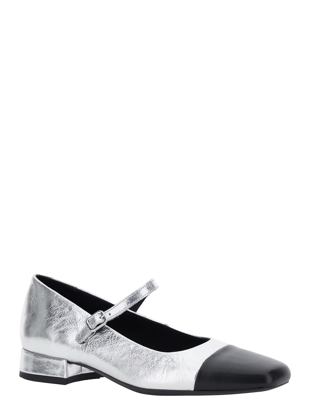Vagabond 25mm Debbi Metallic-leather Pumps In Silver