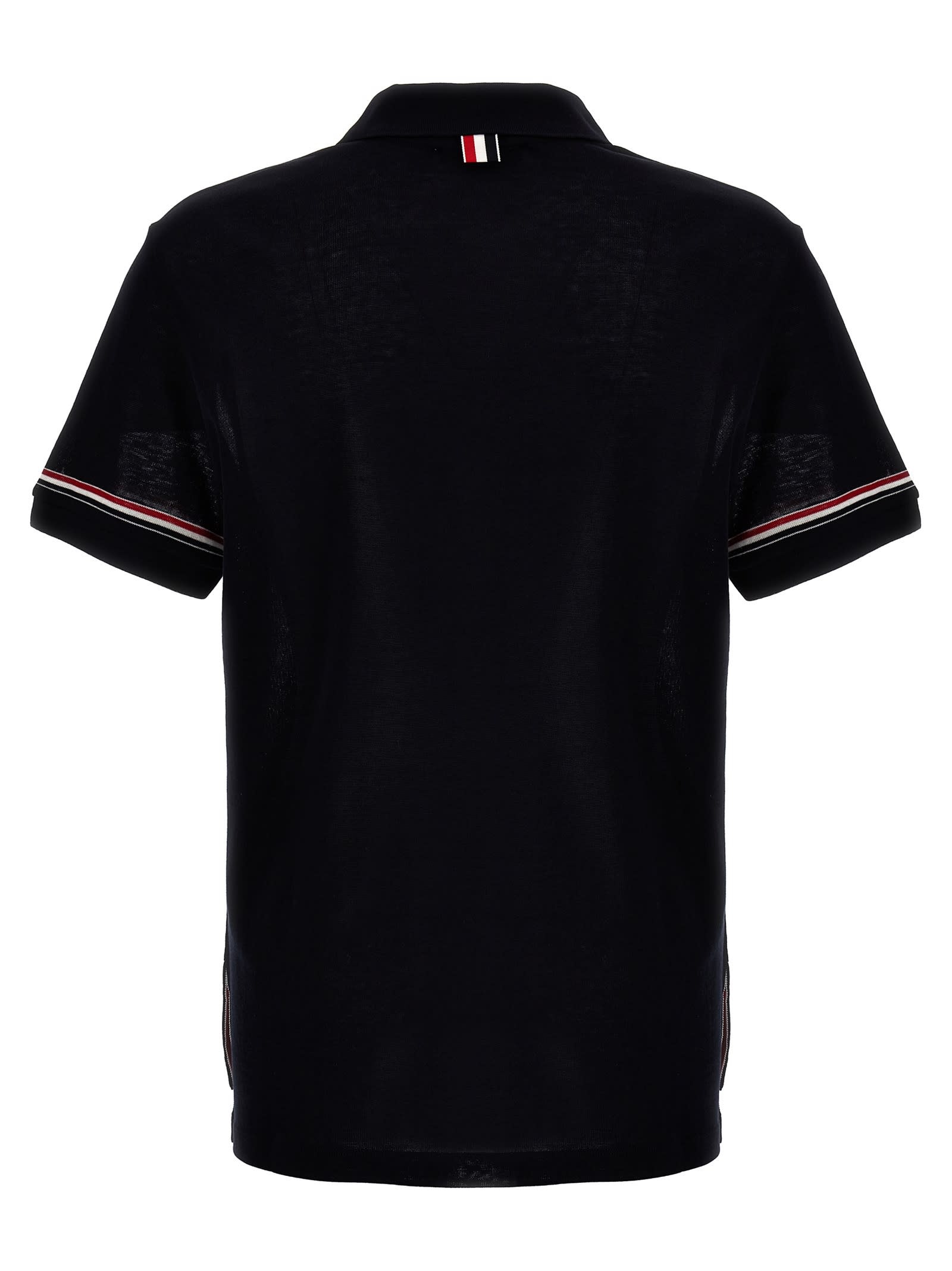 Shop Thom Browne Rwb Polo Shirt In Blue