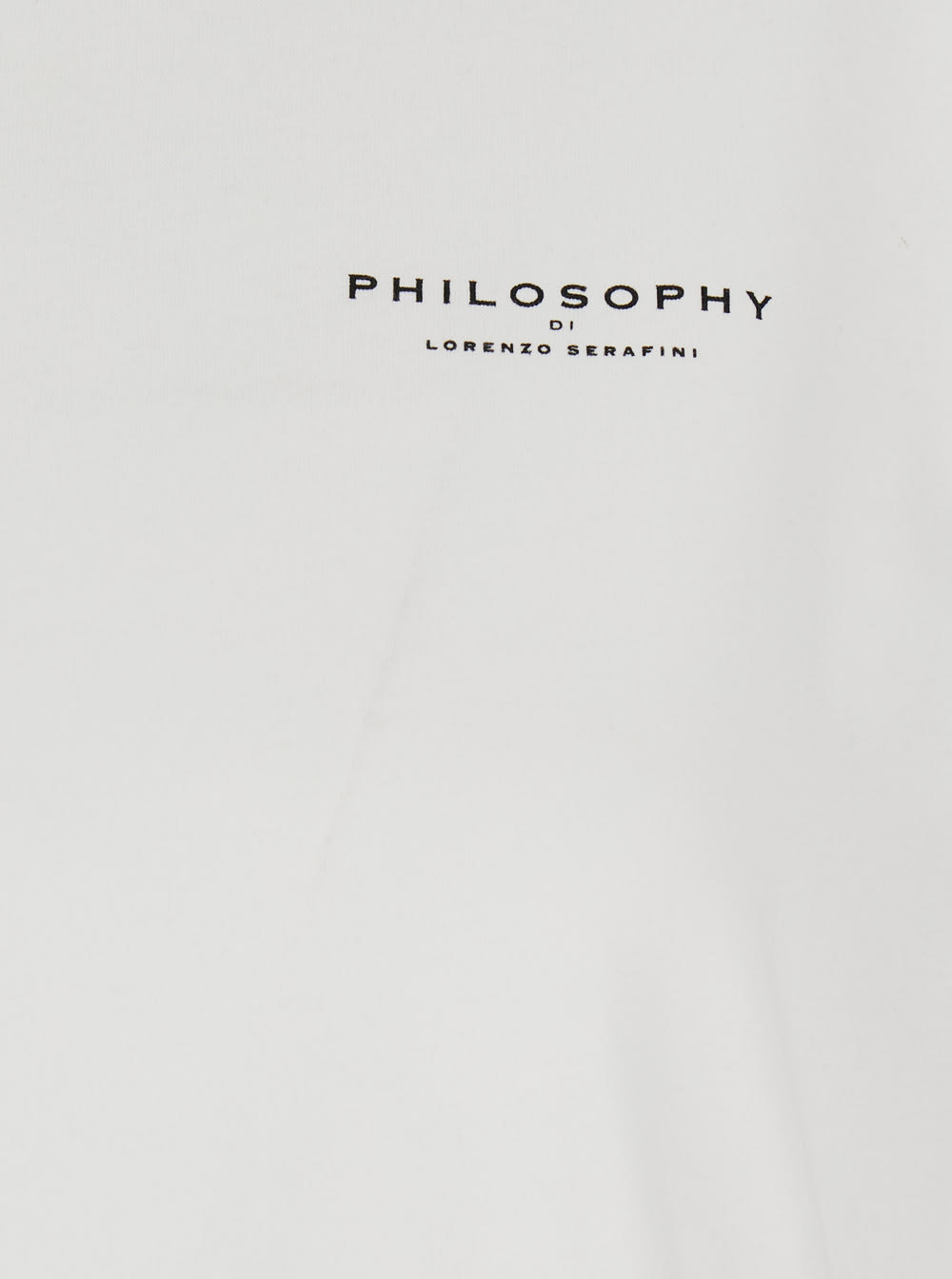 Philosophy Di Lorenzo Serafini White T-shirt With Maxi Logo Printed On The Back In Cotton Woman In Multi White