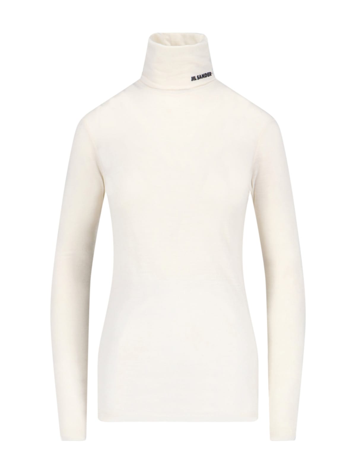 Shop Jil Sander Logo Turtleneck In Crema