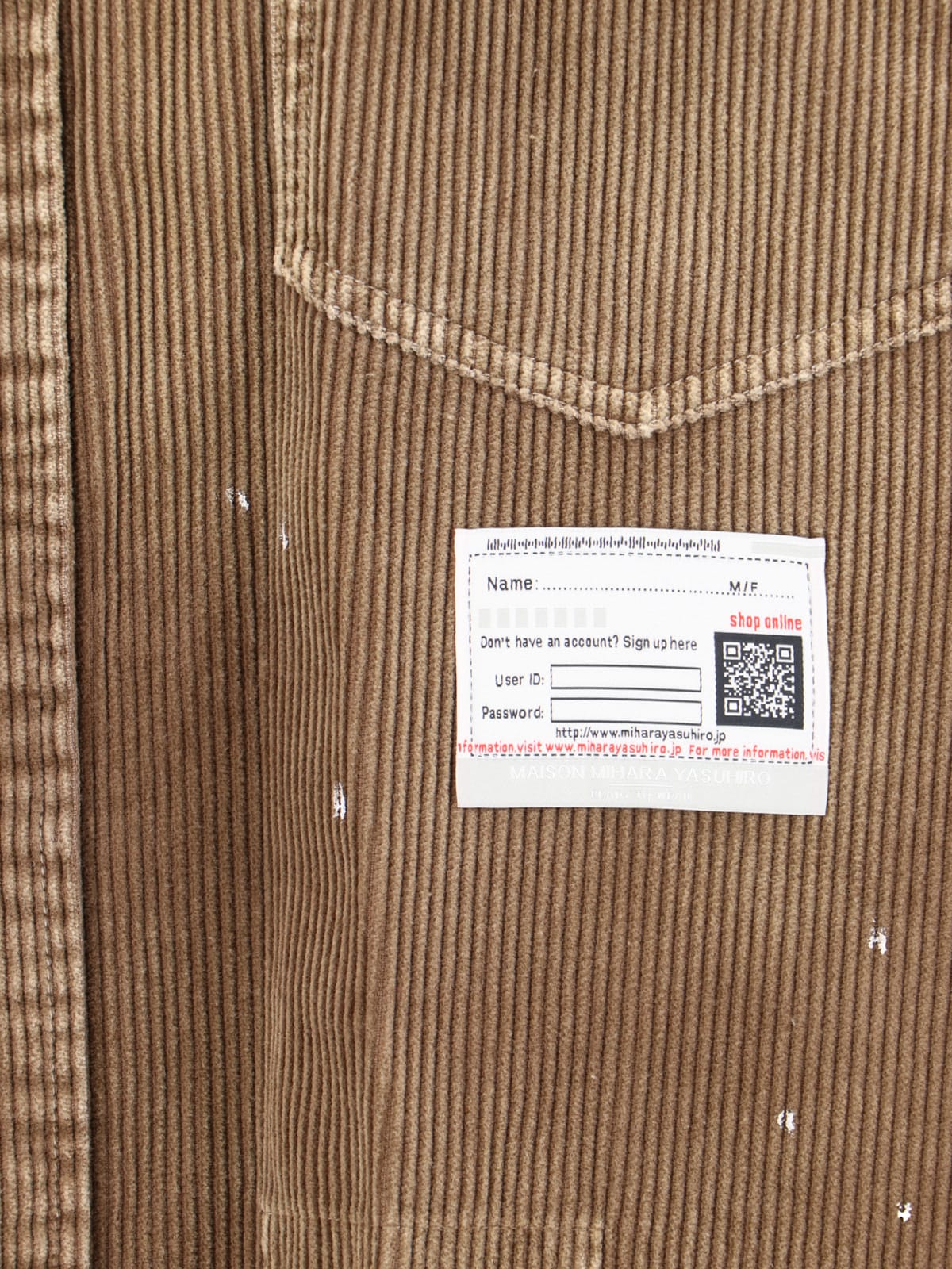 Shop Miharayasuhiro Corduroy Shirt In Brown