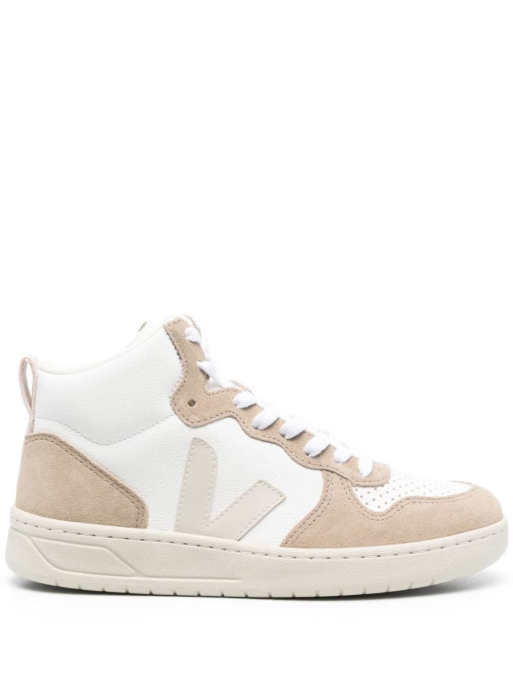 Veja V15 Sneaker In Extra White Pierre Sahara