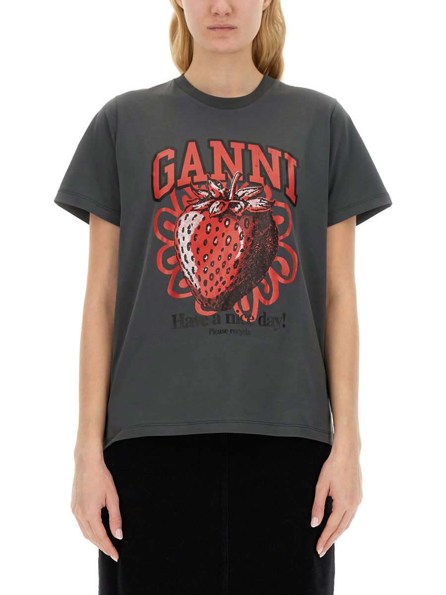 Ganni T-shirt With Logo