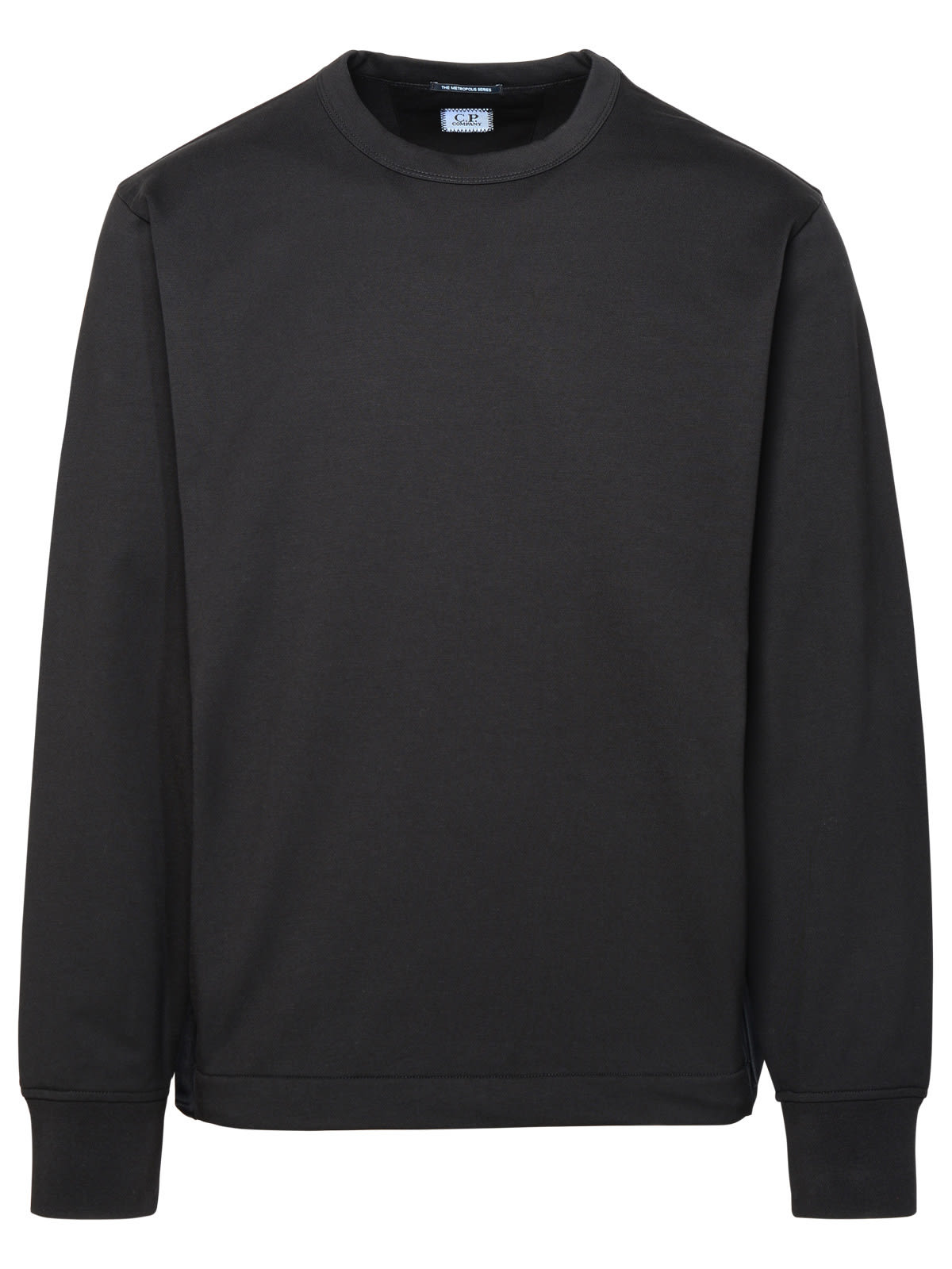 Black Cotton Blend Sweatshirt