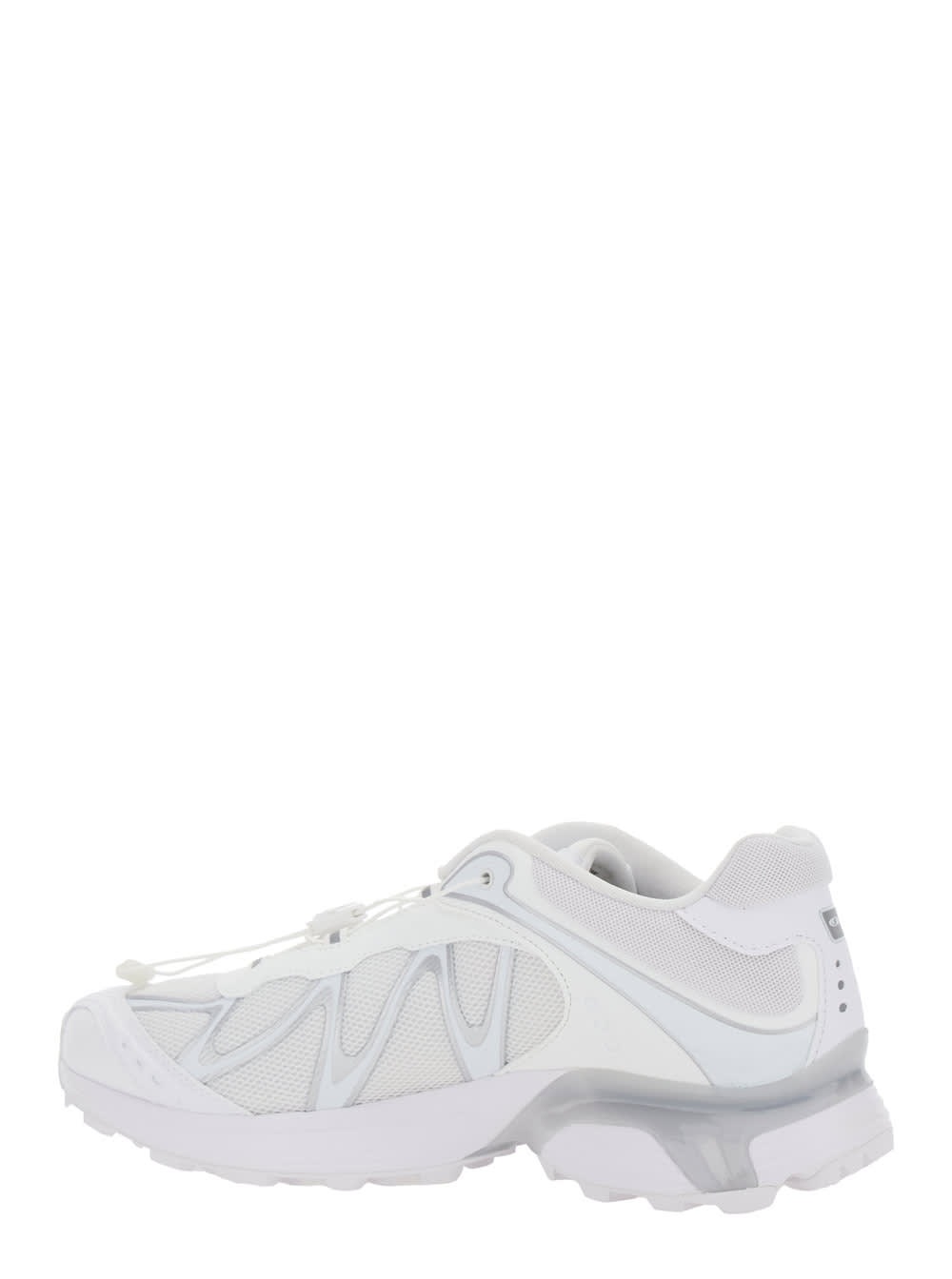 Shop Salomon Xt-whisper White Sneakers With Printed Logo On The Side And Drawstring Closure In Fabric Unisex