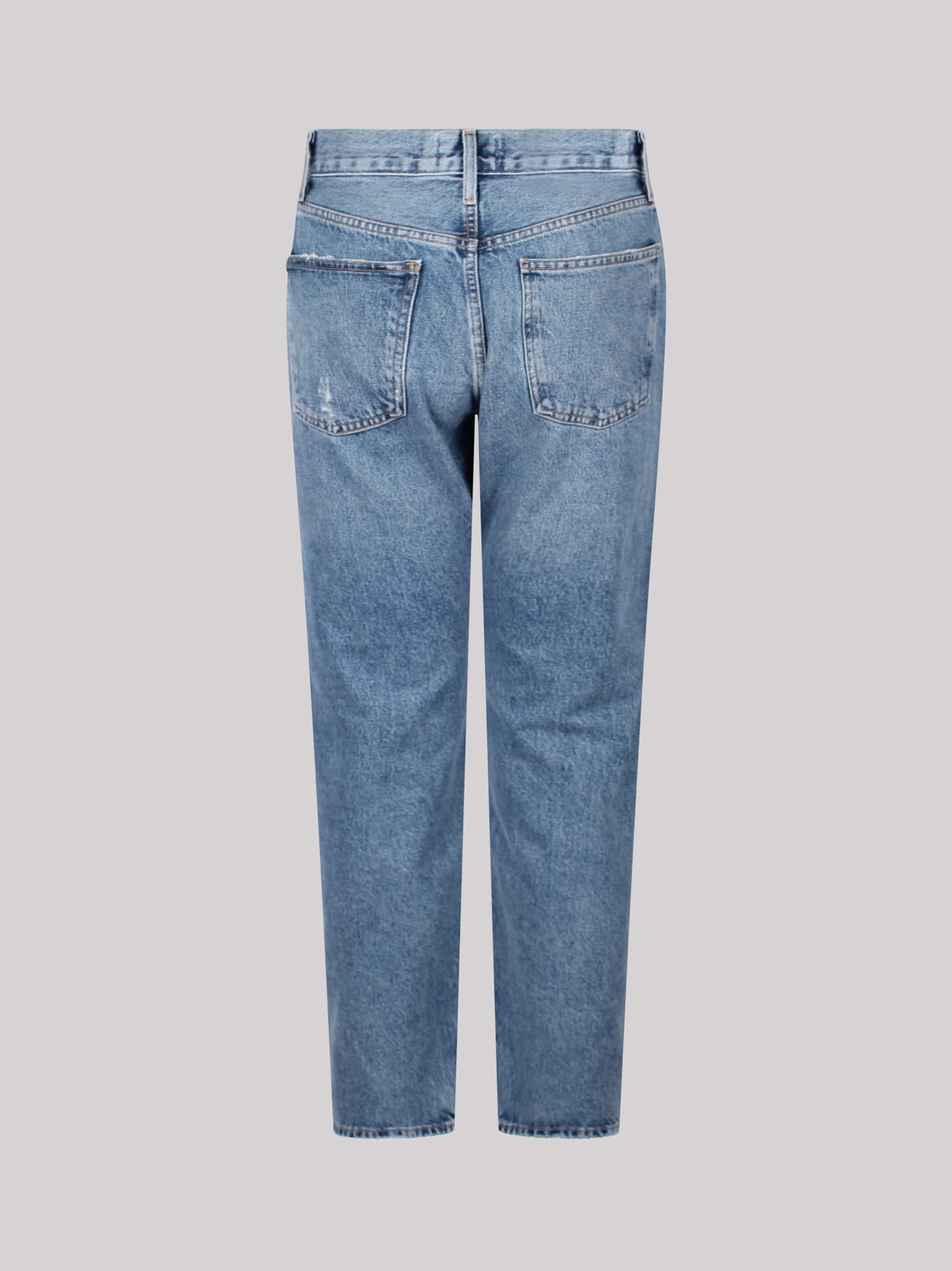 Shop Agolde Cropped Straigh-leg Jeans